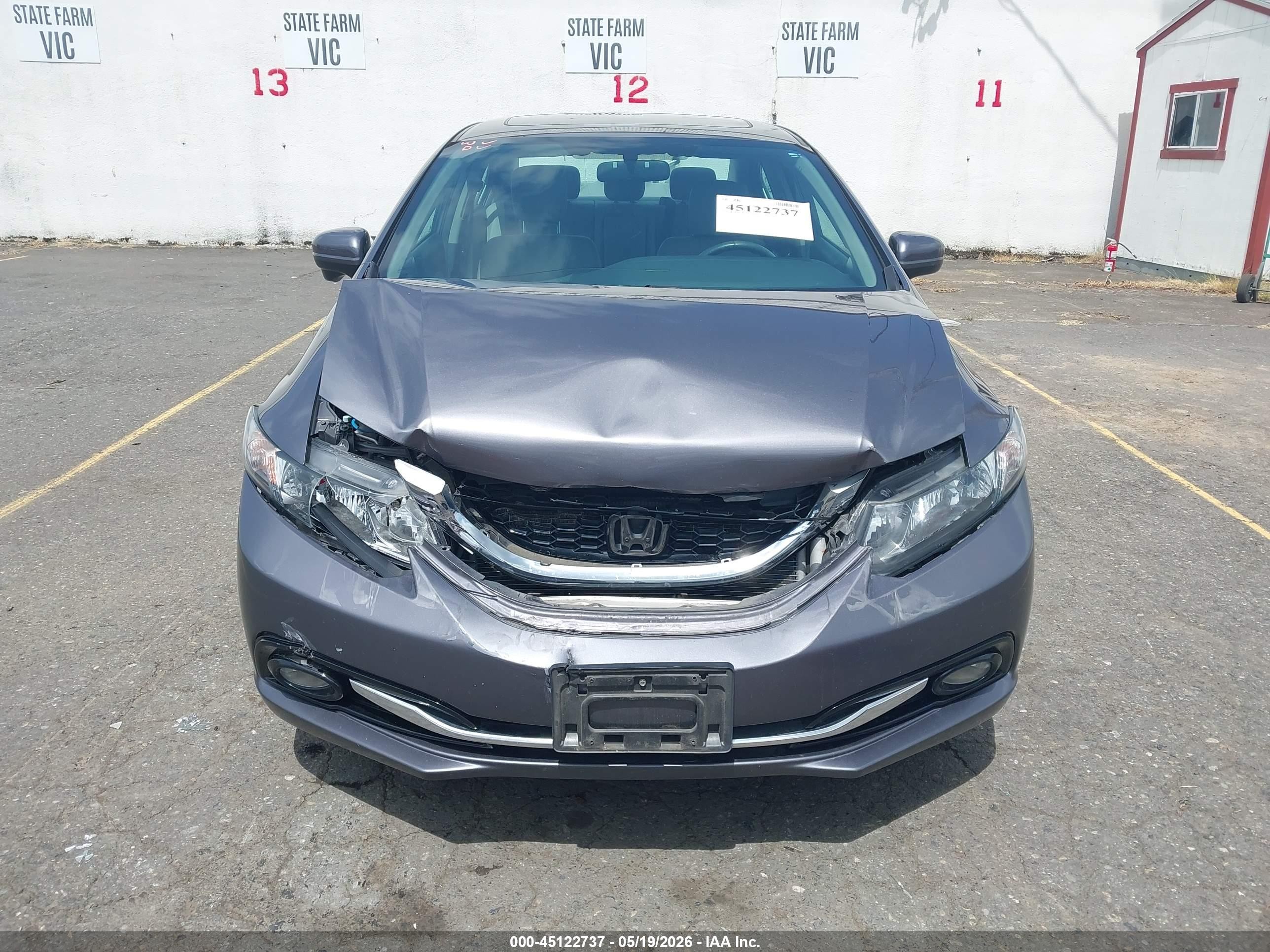 2014 Honda Civic Ex-l Серый vin: 19XFB2F90EE269765