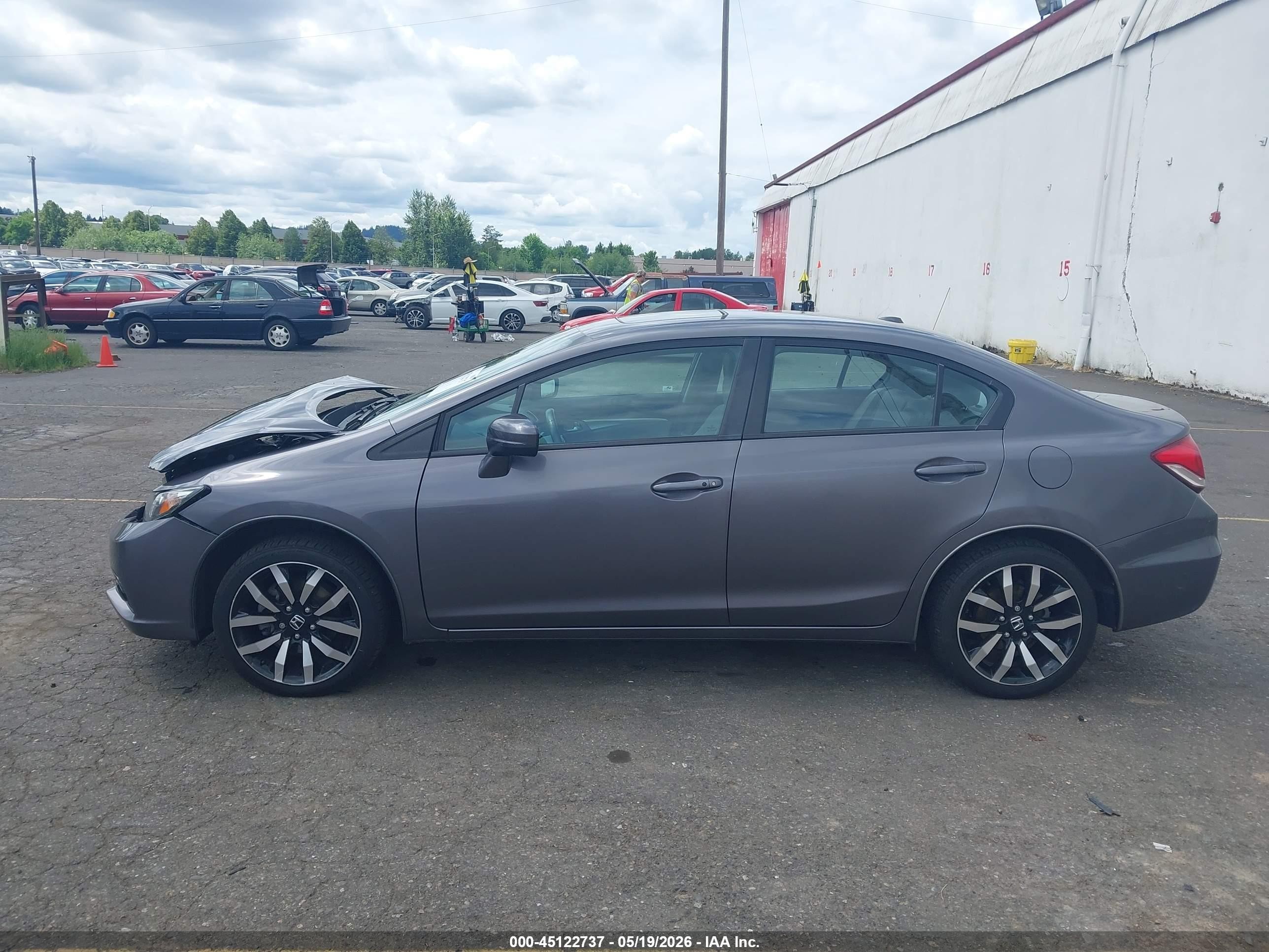 2014 Honda Civic Ex-l Серый vin: 19XFB2F90EE269765