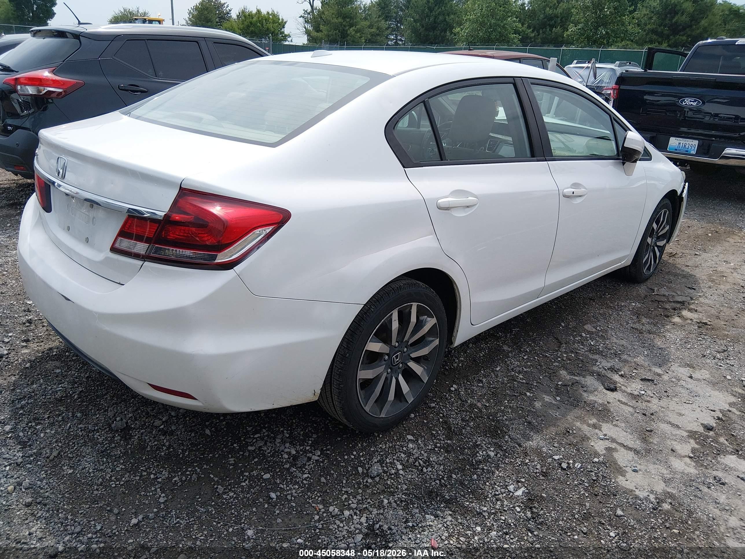 2015 Honda Civic Ex-l Белый vin: 19XFB2F90FE019833