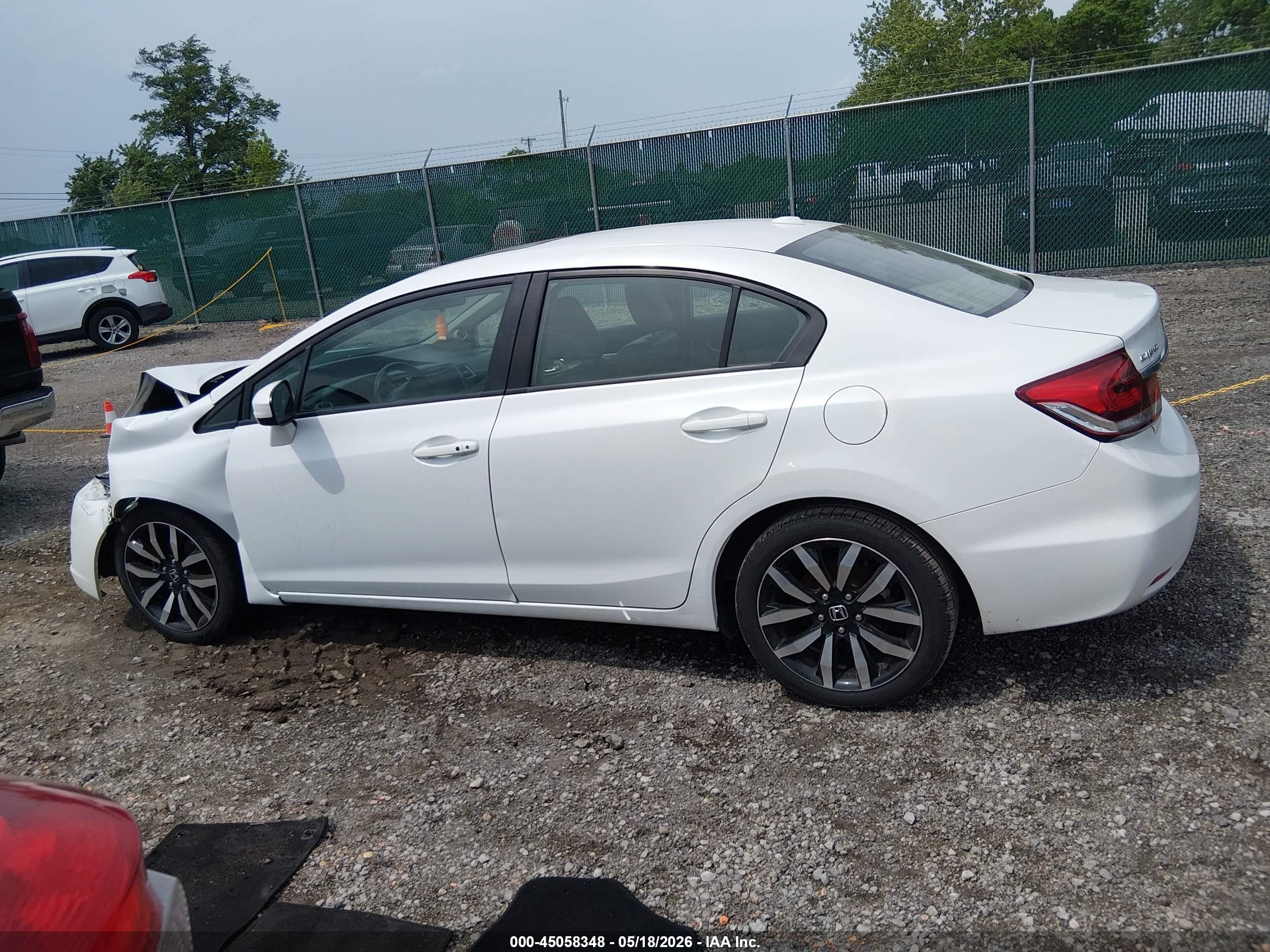 2015 Honda Civic Ex-l Белый vin: 19XFB2F90FE019833