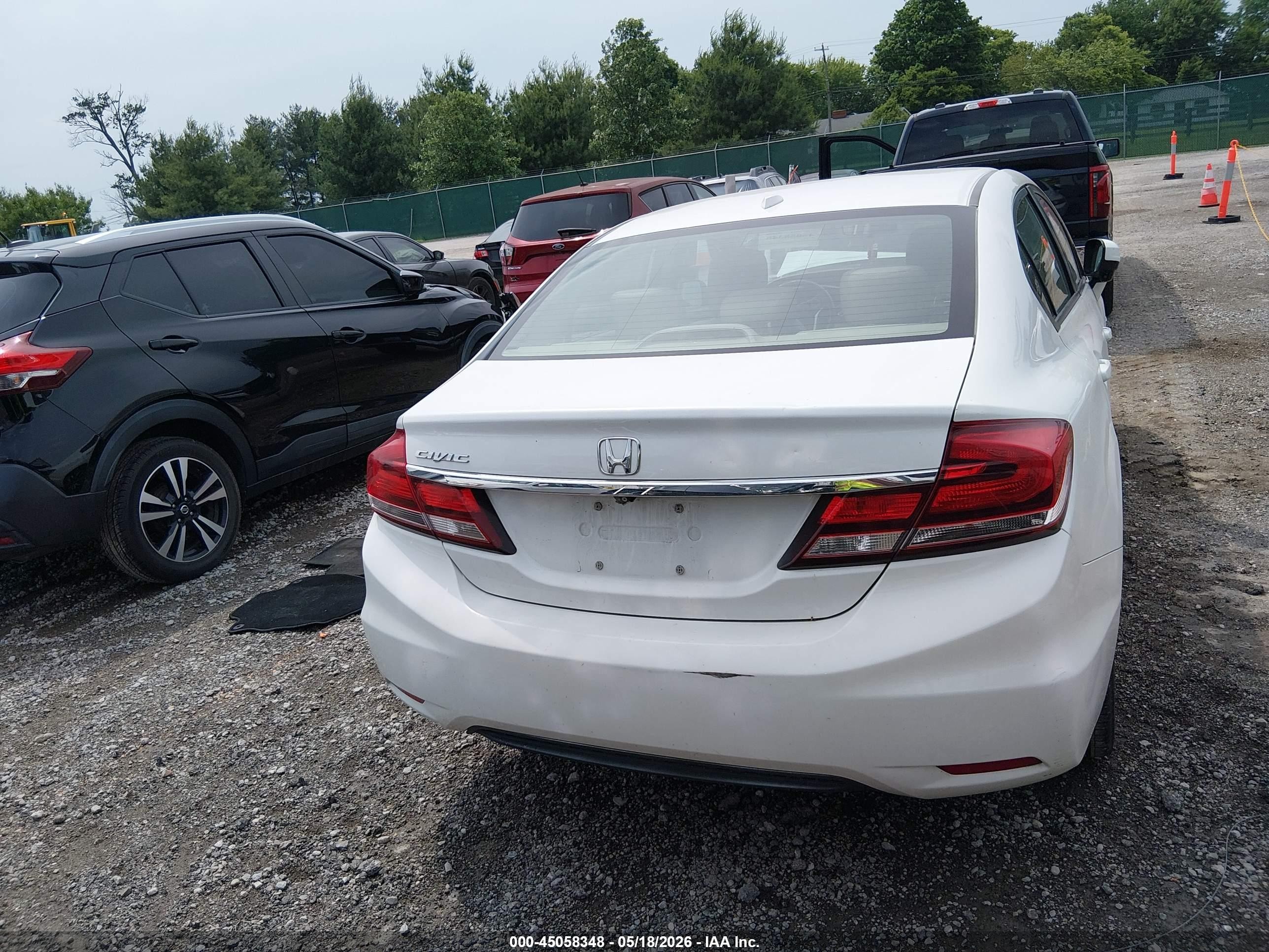 2015 Honda Civic Ex-l Белый vin: 19XFB2F90FE019833