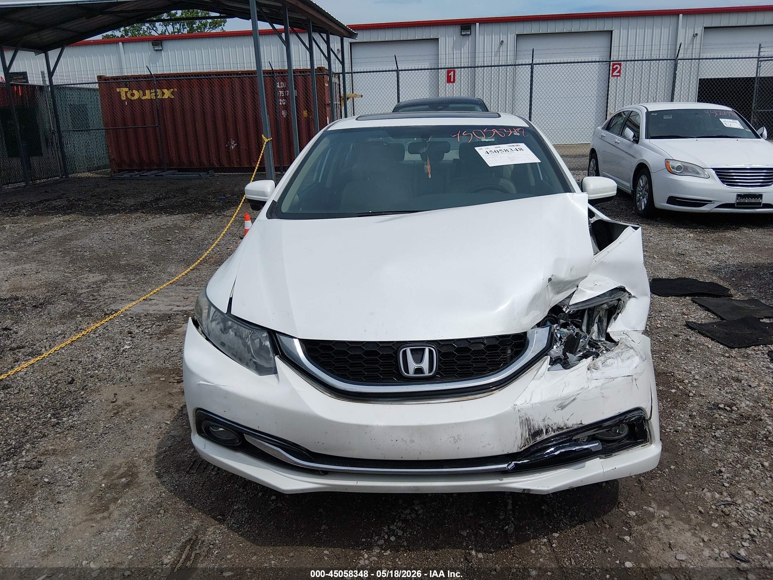 2015 Honda Civic Ex-l Белый vin: 19XFB2F90FE019833