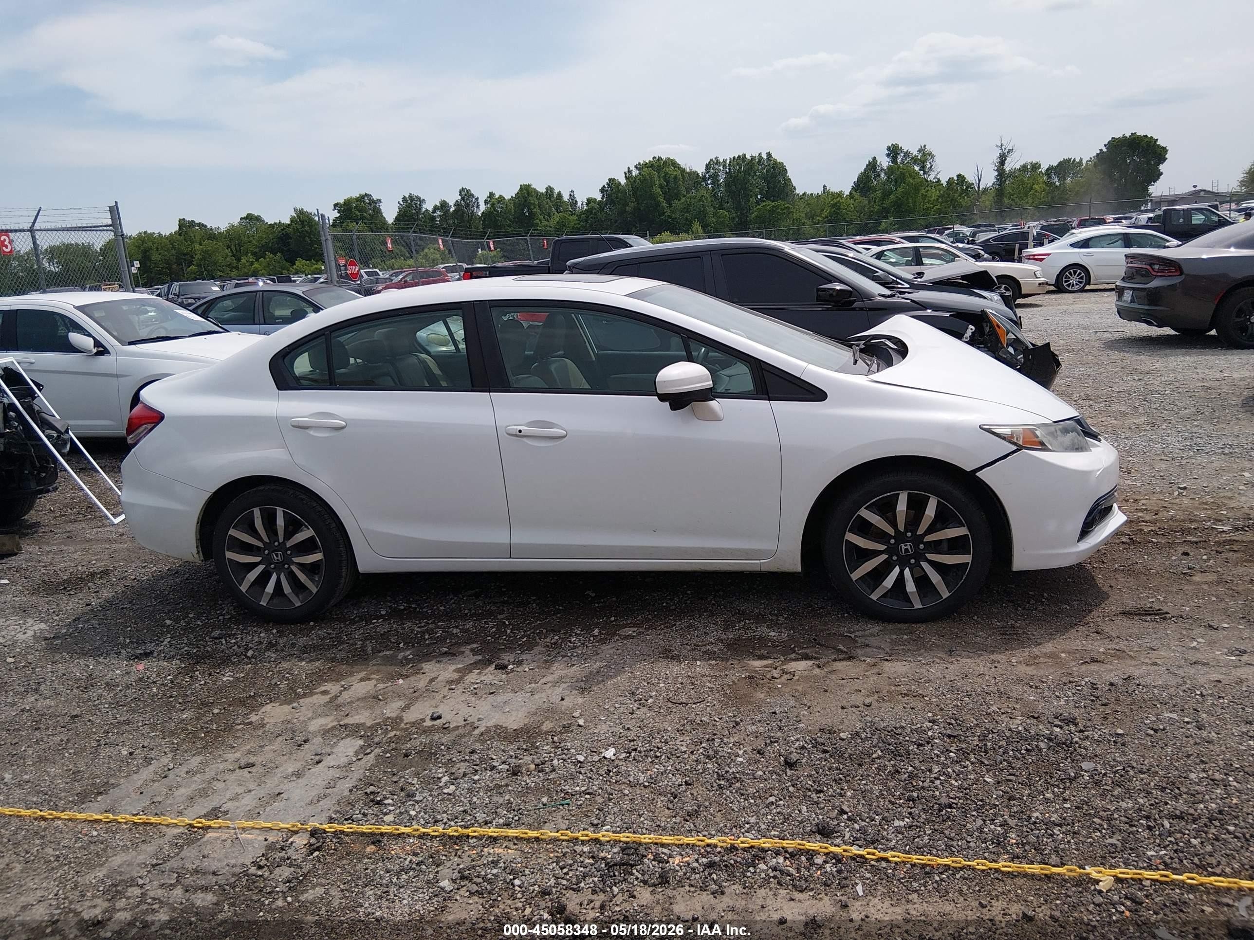 2015 Honda Civic Ex-l Белый vin: 19XFB2F90FE019833