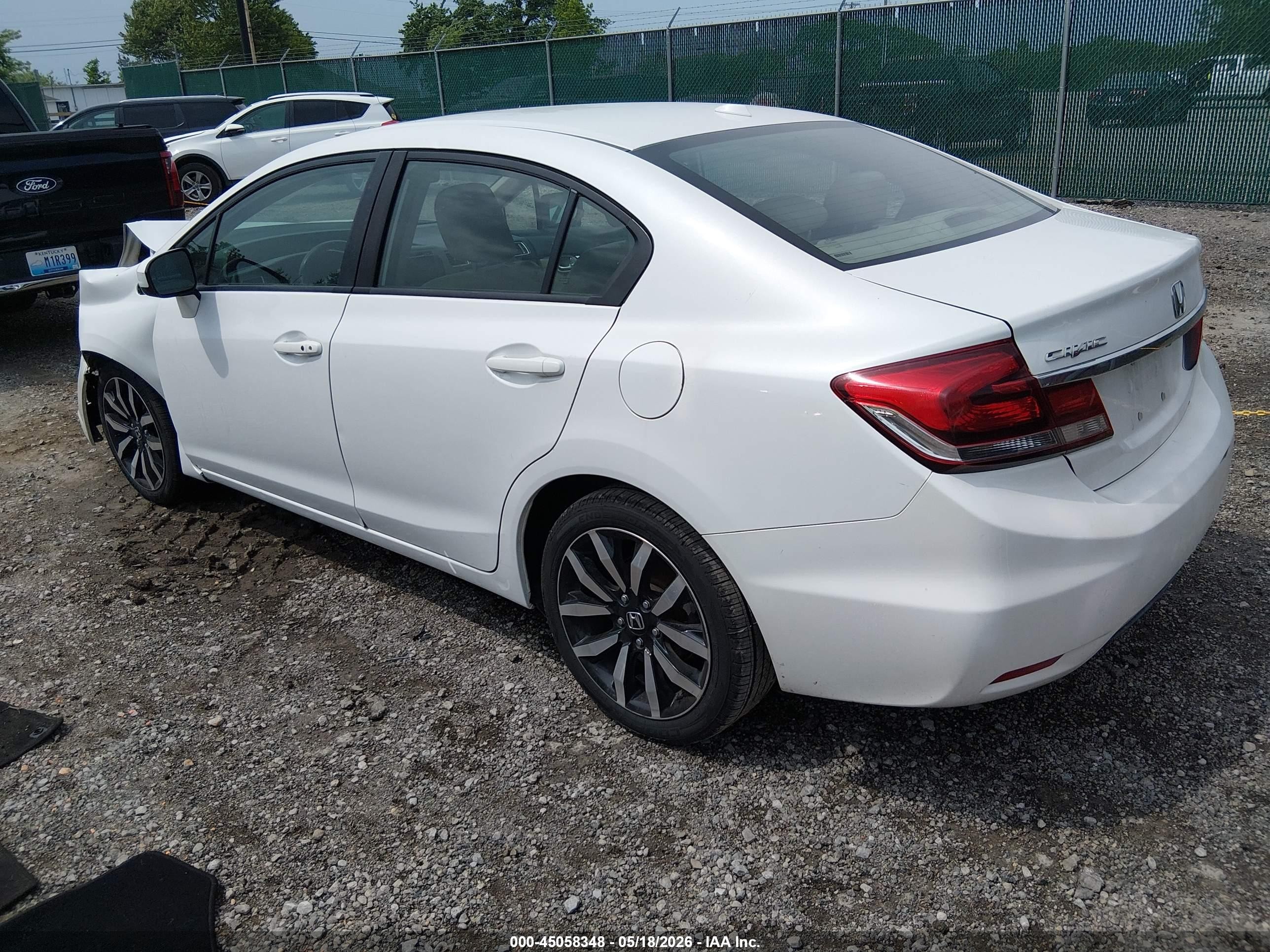 2015 Honda Civic Ex-l Белый vin: 19XFB2F90FE019833