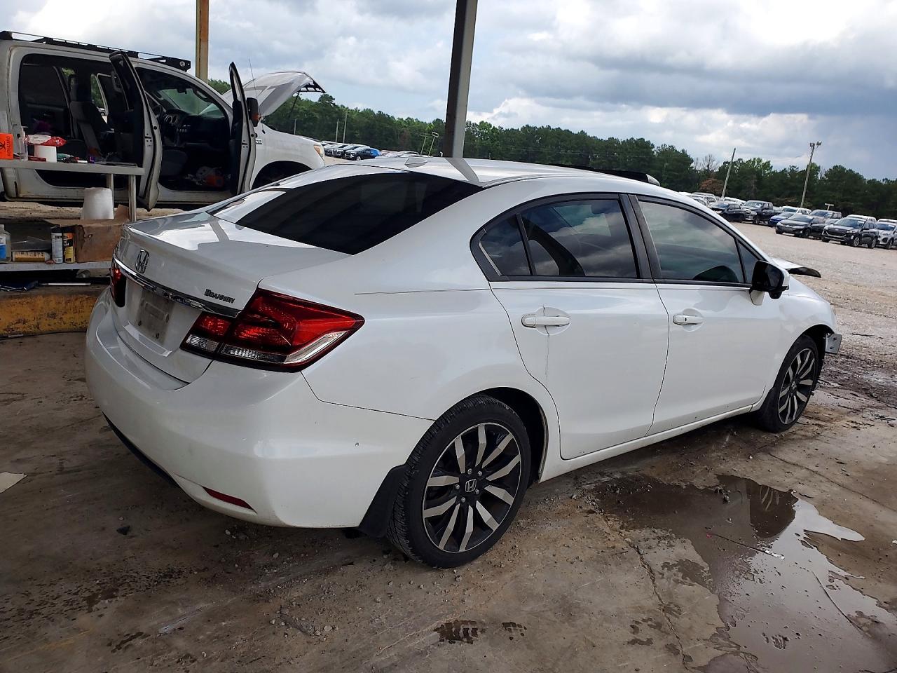 2015 Honda Civic Exl White vin: 19XFB2F90FE021601
