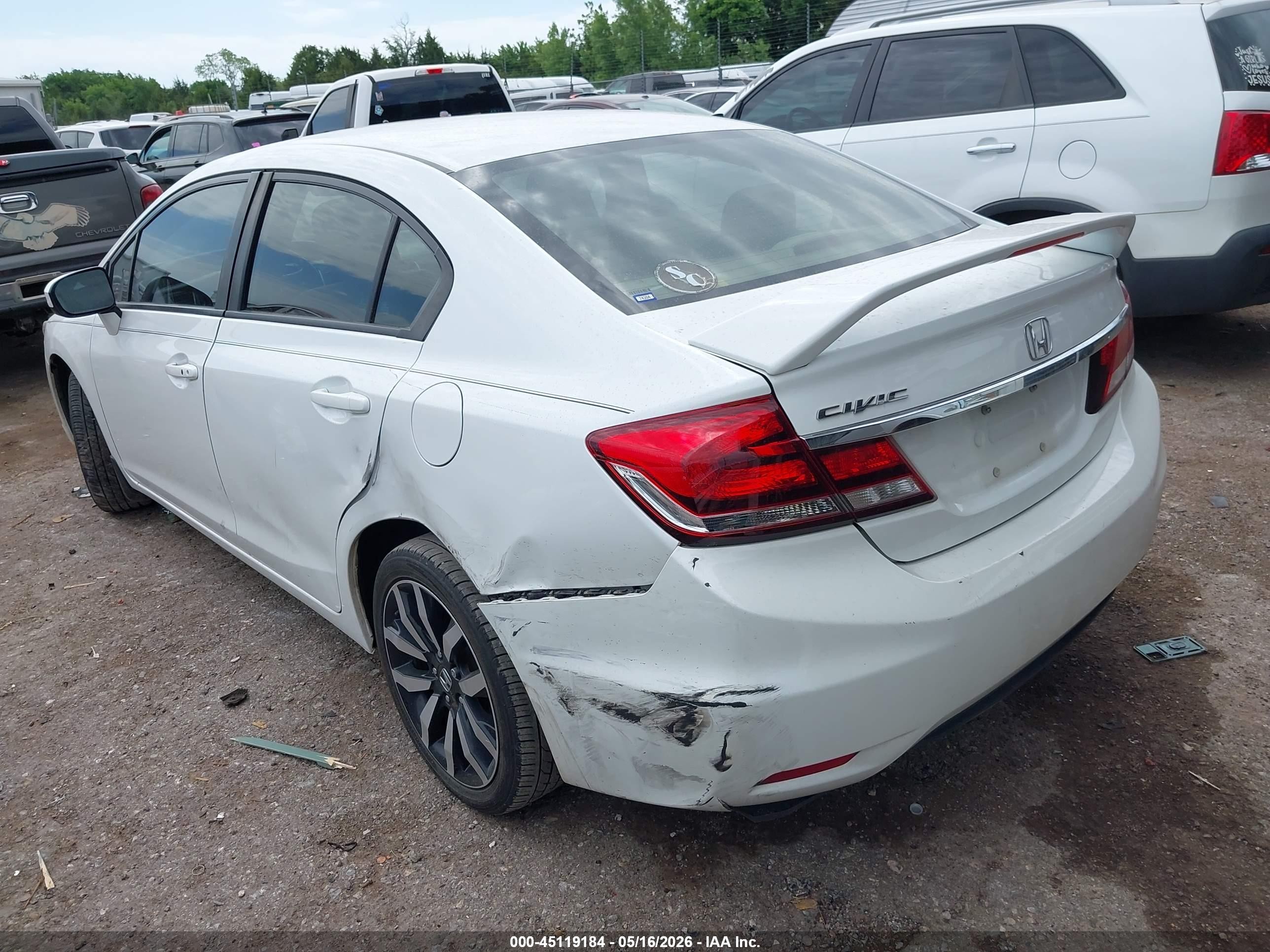 2015 Honda Civic Ex-l White vin: 19XFB2F90FE022554