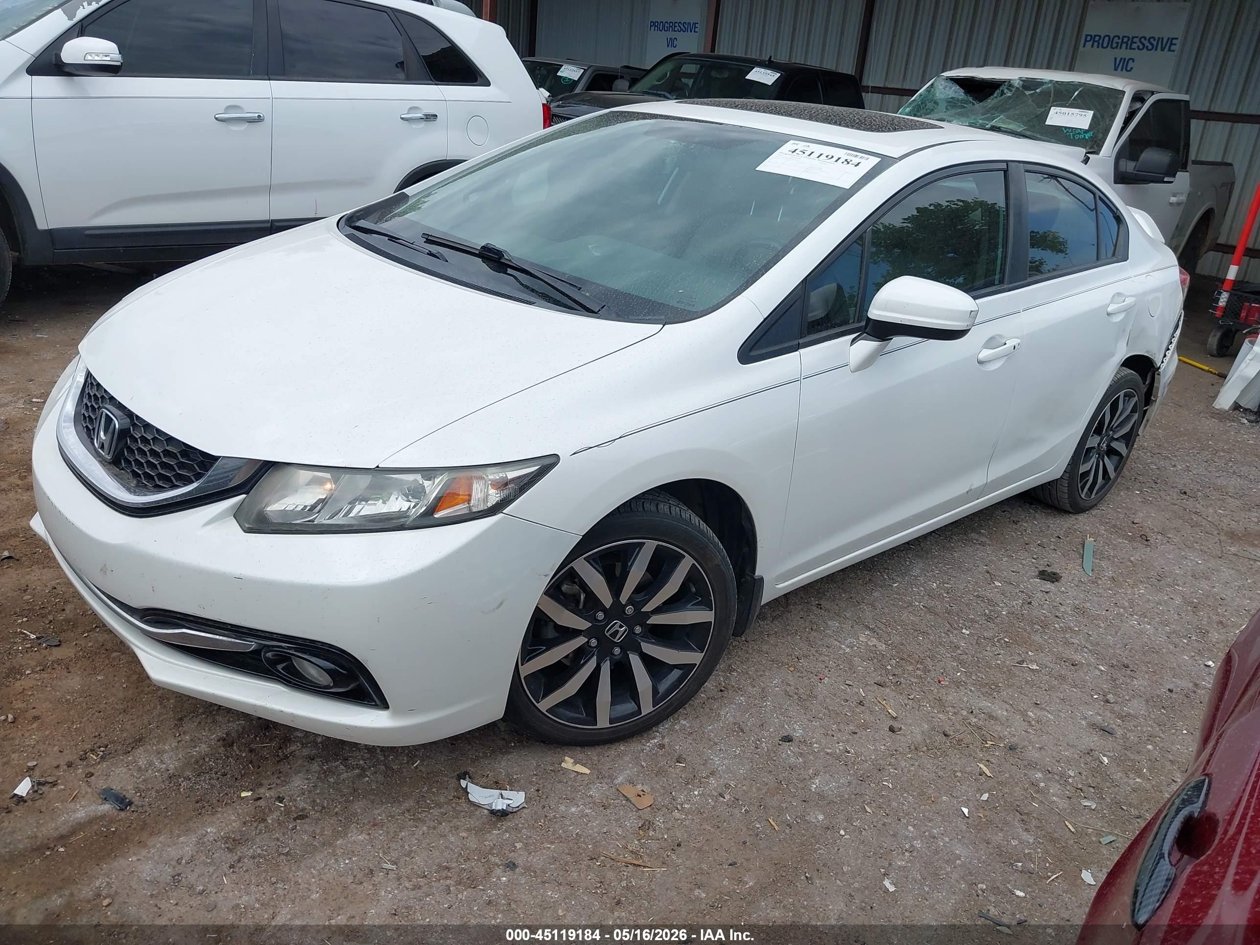 2015 Honda Civic Ex-l White vin: 19XFB2F90FE022554