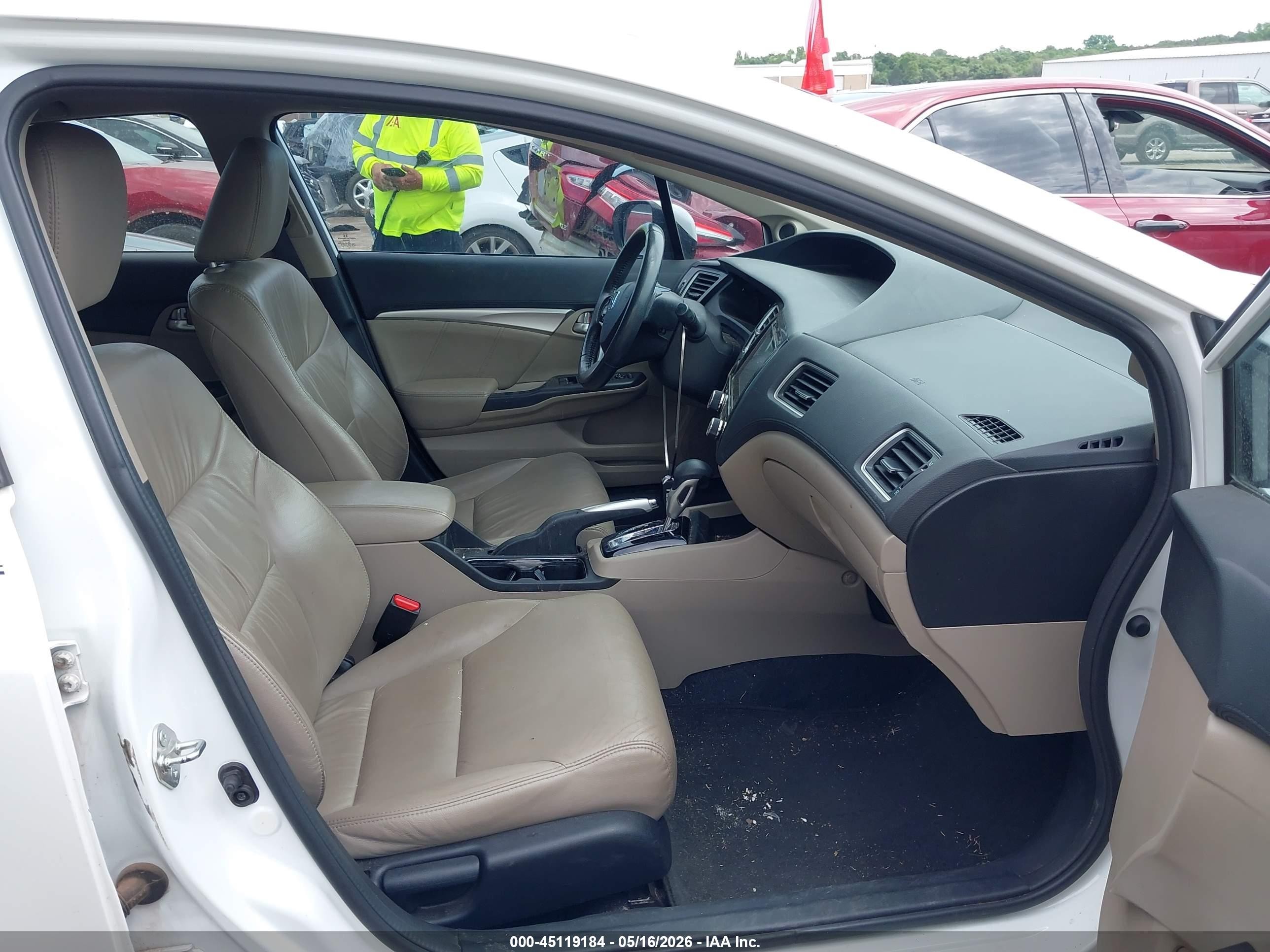 2015 Honda Civic Ex-l White vin: 19XFB2F90FE022554