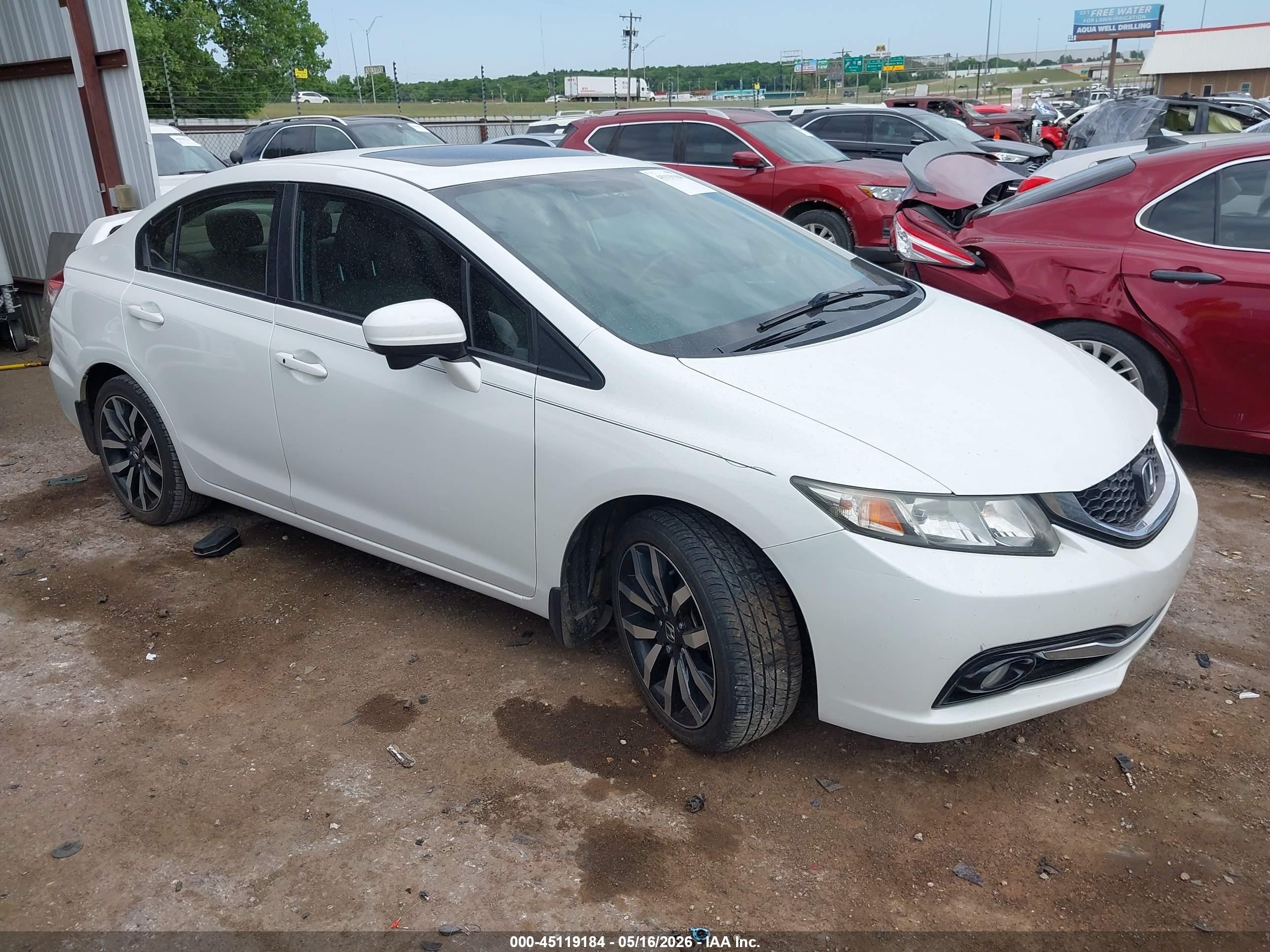 2015 Honda Civic Ex-l Белый vin: 19XFB2F90FE022554