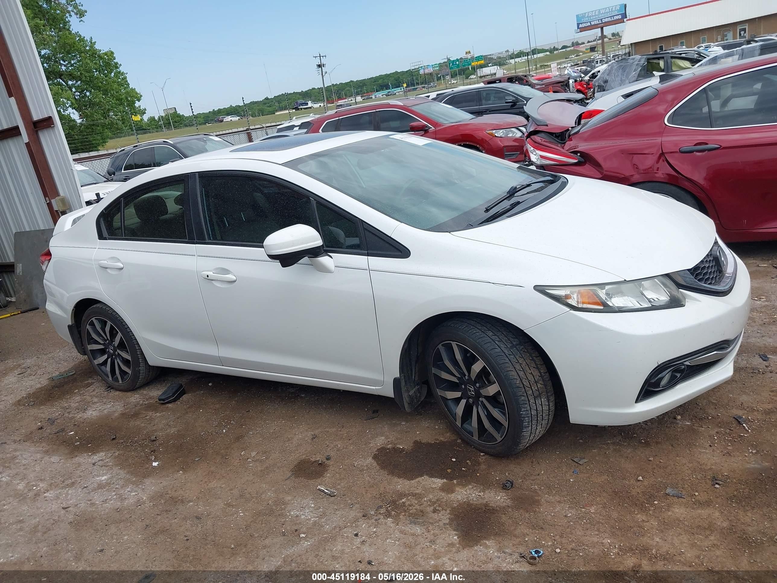 2015 Honda Civic Ex-l White vin: 19XFB2F90FE022554