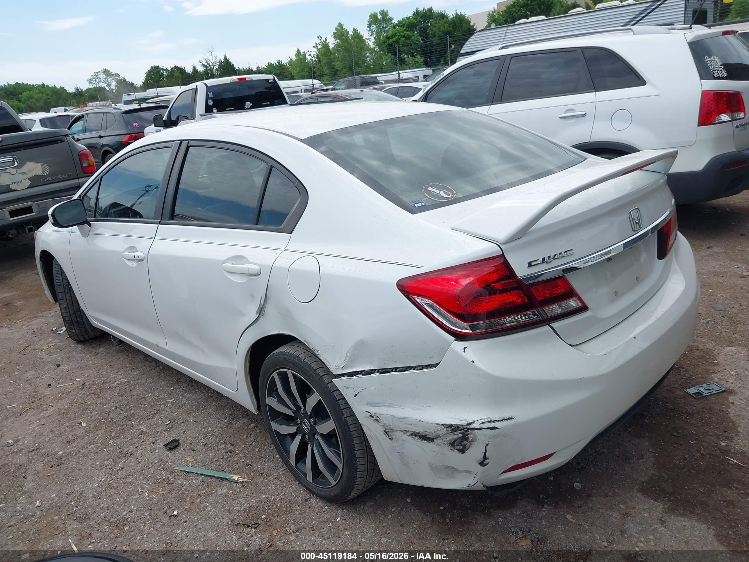2015 Honda Civic Ex-l White vin: 19XFB2F90FE022554