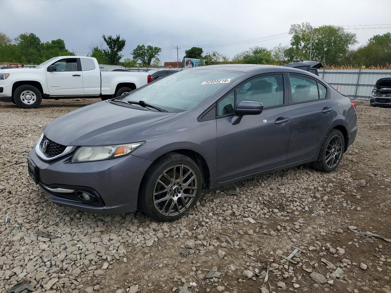 2015 Honda Civic Exl Gray vin: 19XFB2F90FE025180