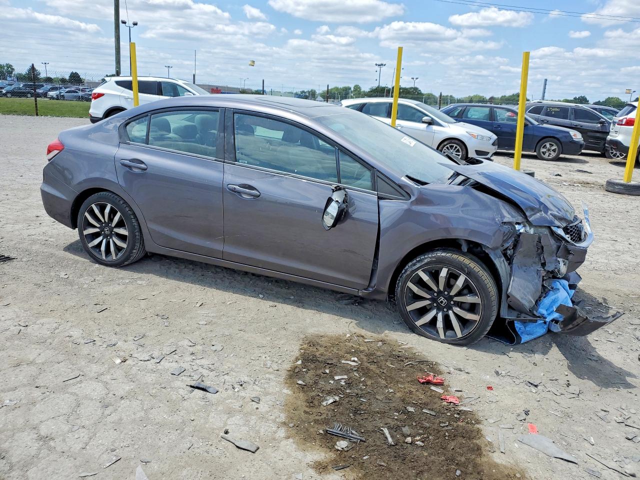 2015 Honda Civic Exl Gray vin: 19XFB2F90FE054307