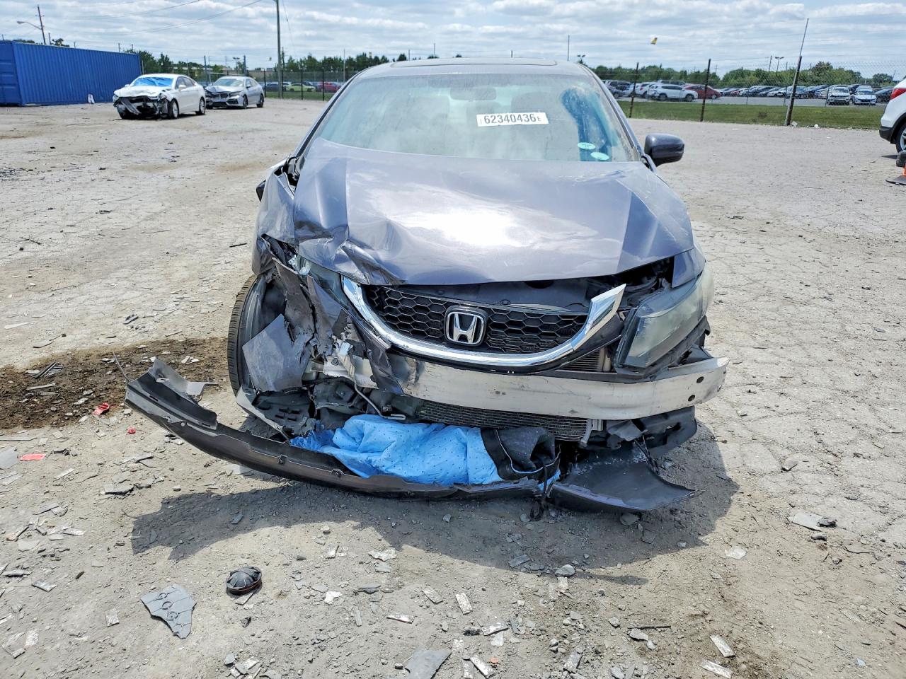 2015 Honda Civic Exl Gray vin: 19XFB2F90FE054307