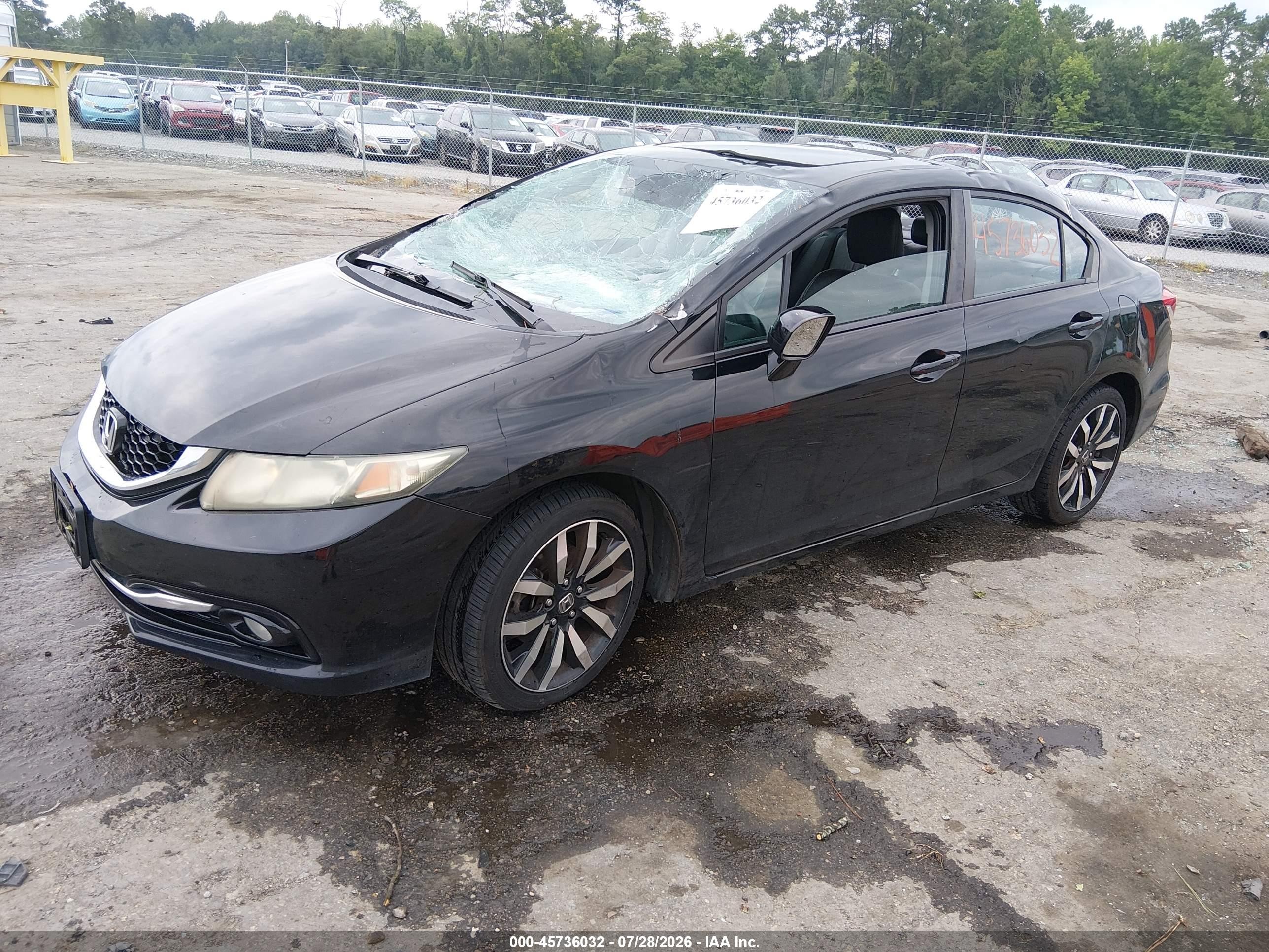 2015 Honda Civic Ex-l Black vin: 19XFB2F90FE055375