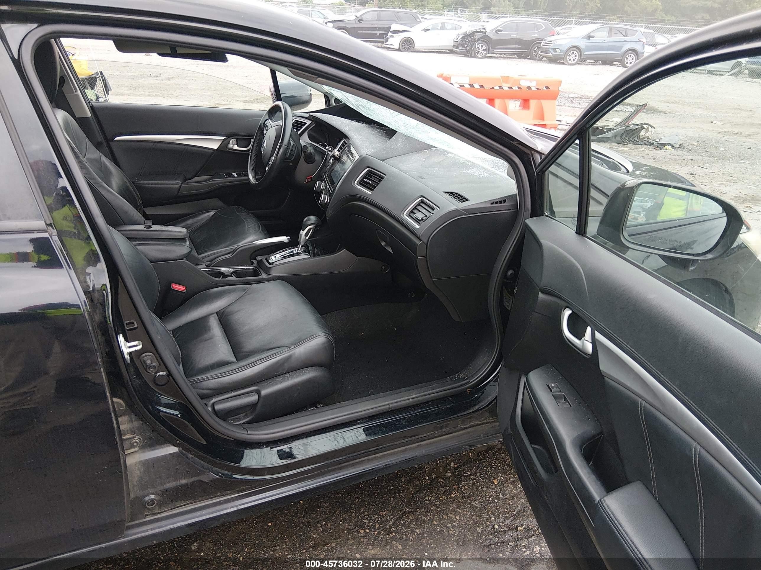 2015 Honda Civic Ex-l Black vin: 19XFB2F90FE055375