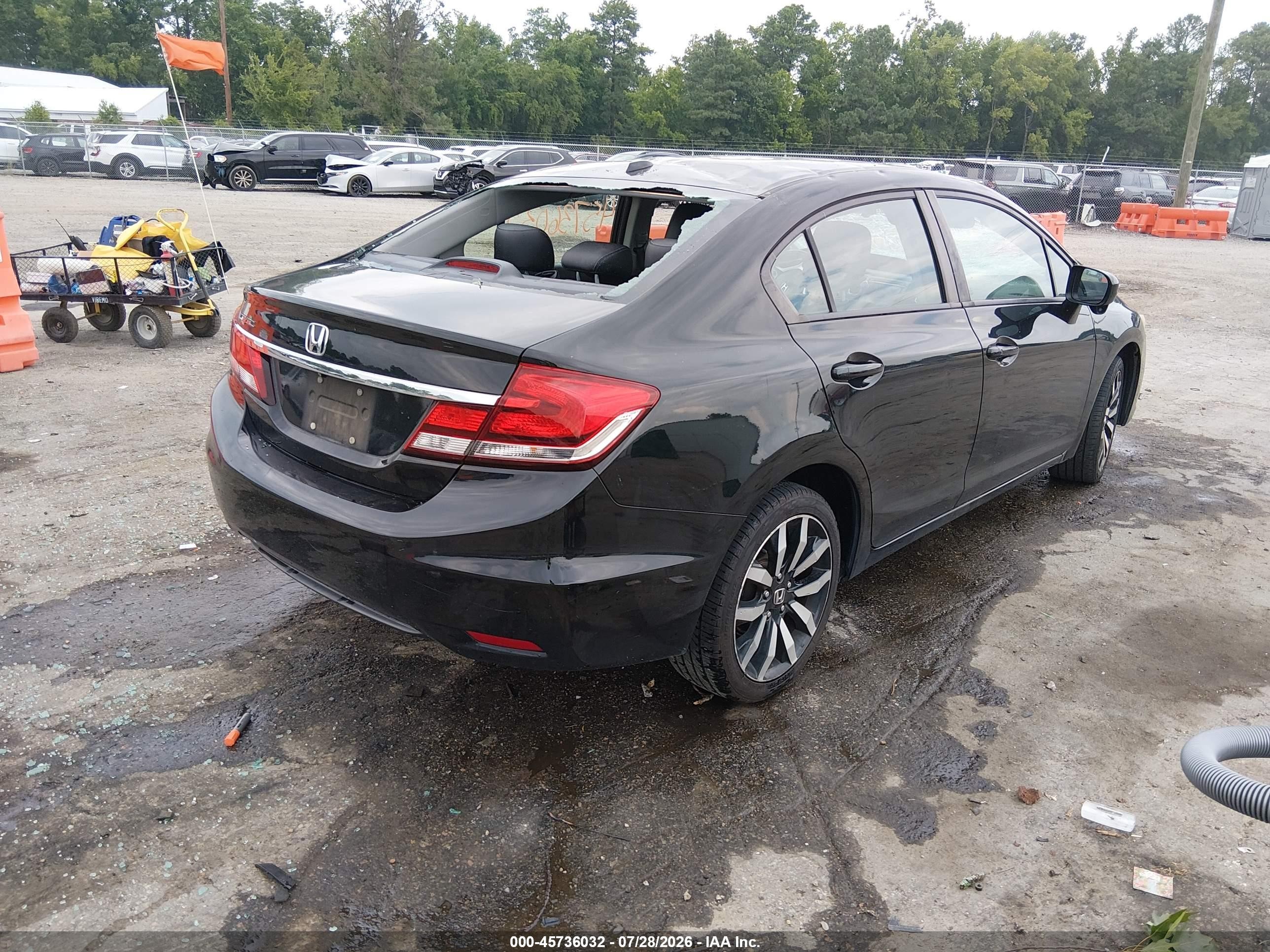 2015 Honda Civic Ex-l Black vin: 19XFB2F90FE055375