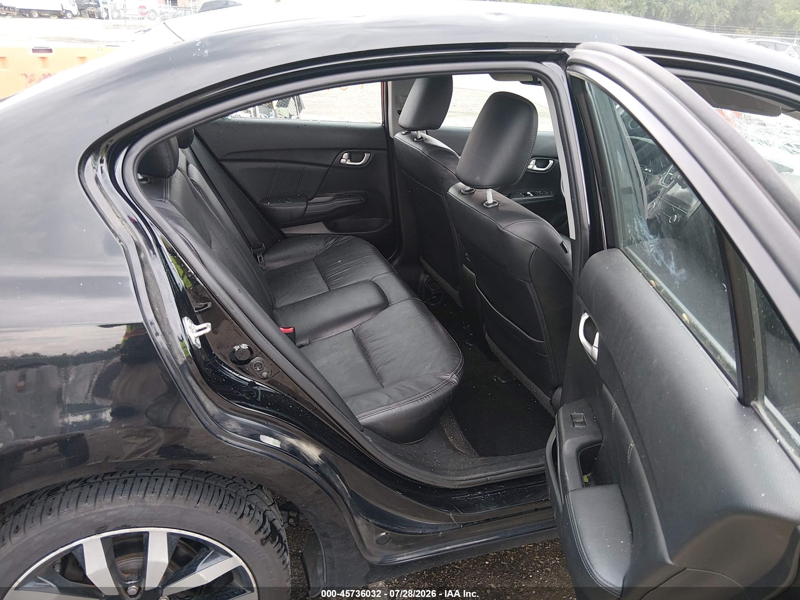 2015 Honda Civic Ex-l Black vin: 19XFB2F90FE055375