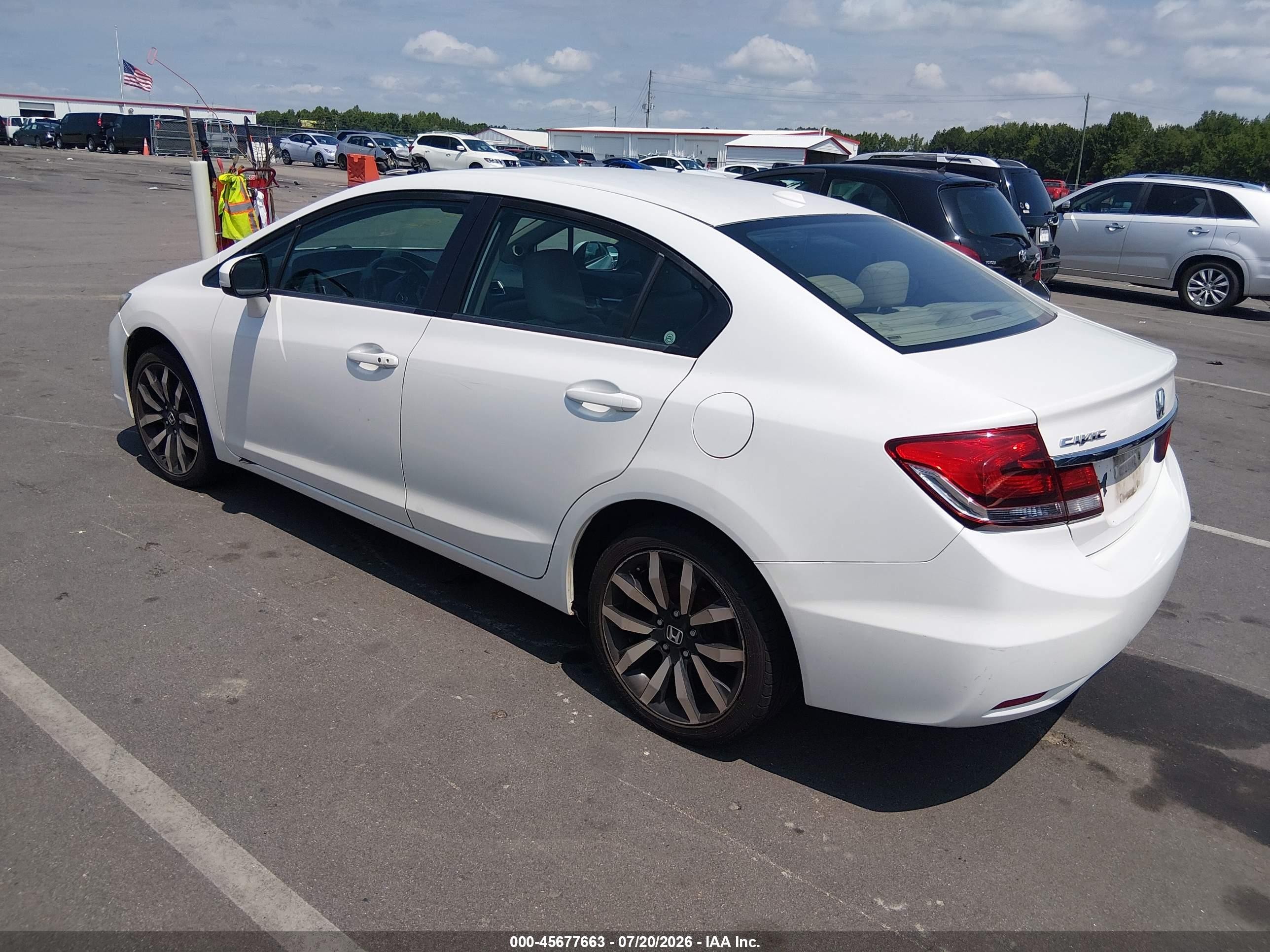 2015 Honda Civic Ex-l White vin: 19XFB2F90FE059054