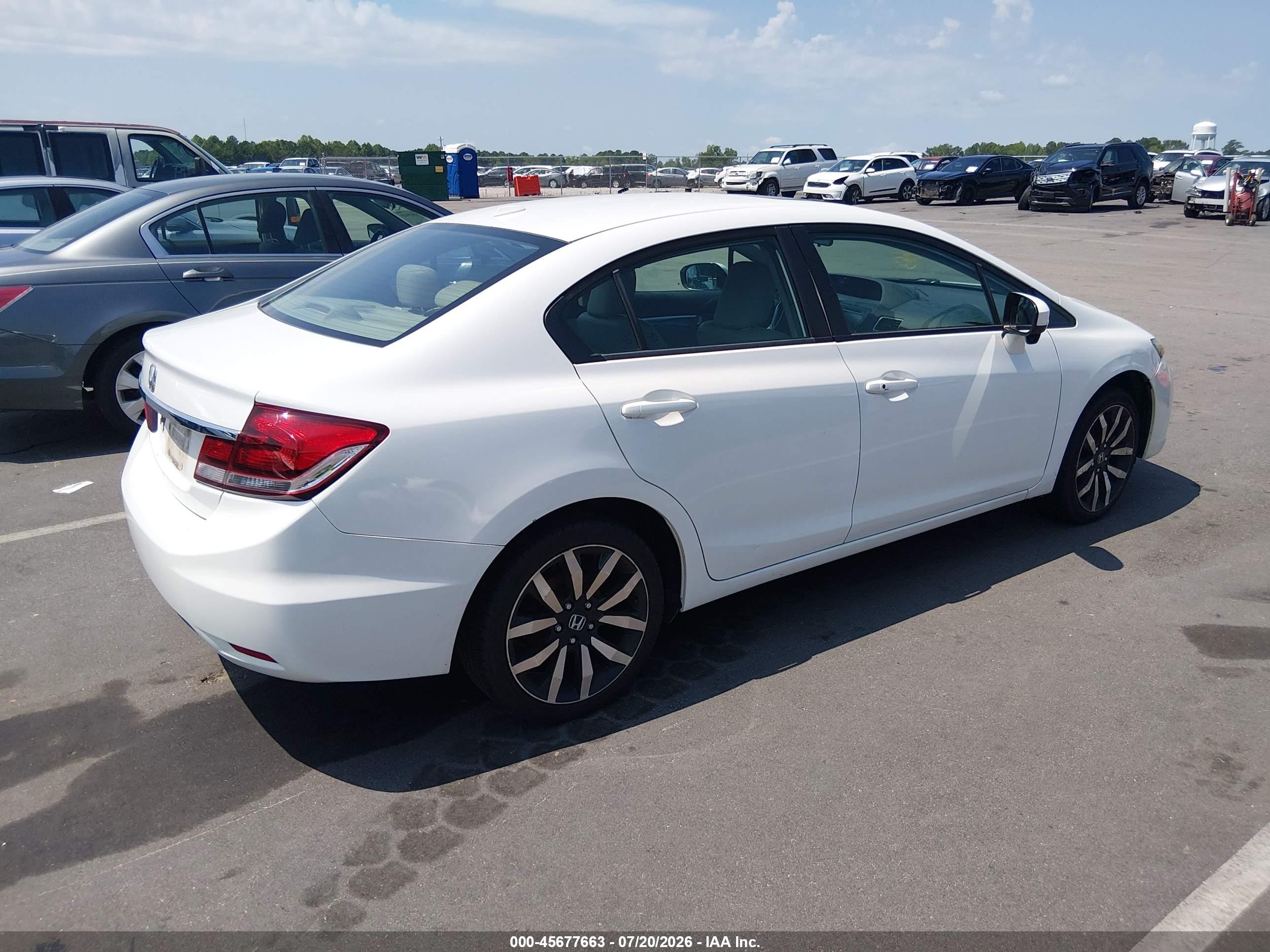2015 Honda Civic Ex-l White vin: 19XFB2F90FE059054