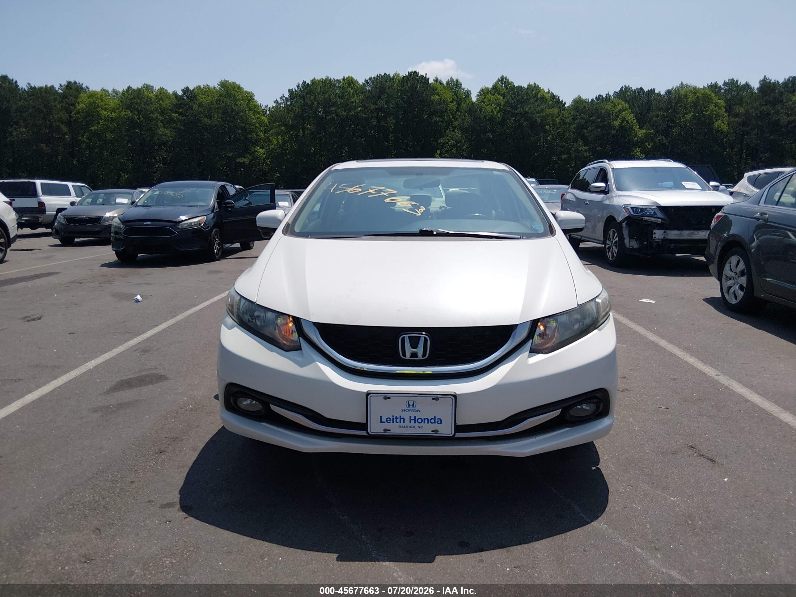 2015 Honda Civic Ex-l White vin: 19XFB2F90FE059054