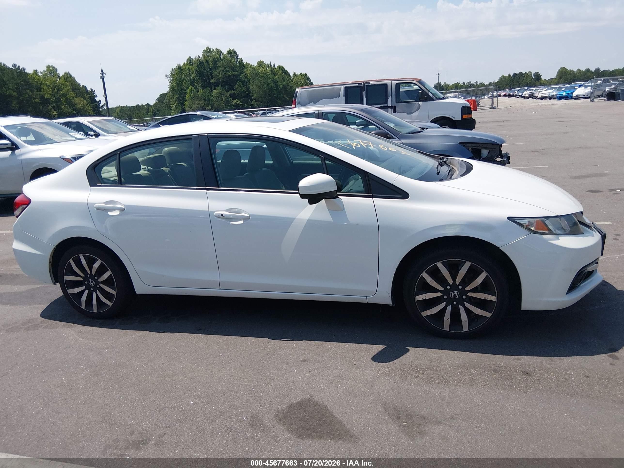 2015 Honda Civic Ex-l White vin: 19XFB2F90FE059054