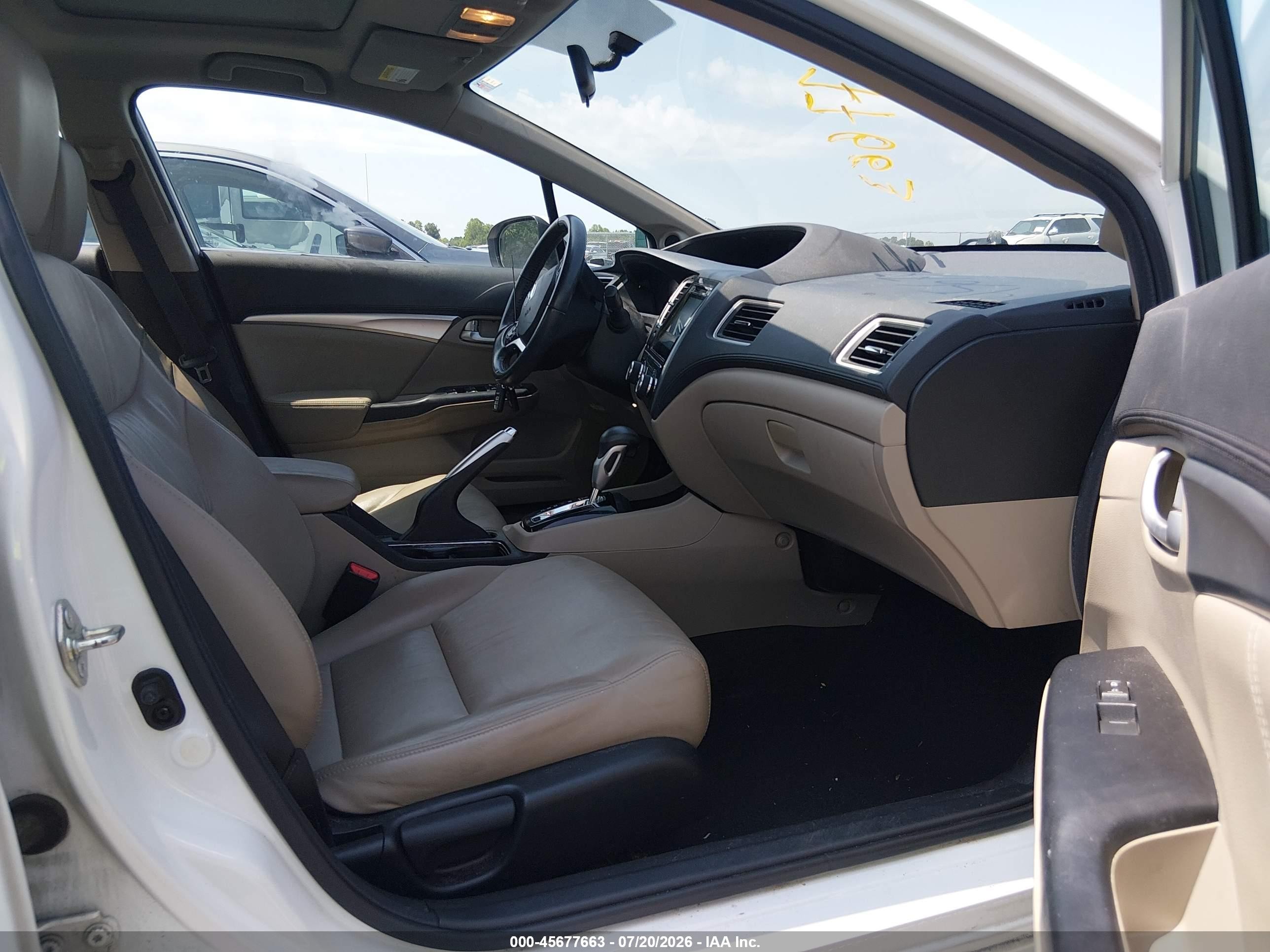 2015 Honda Civic Ex-l White vin: 19XFB2F90FE059054