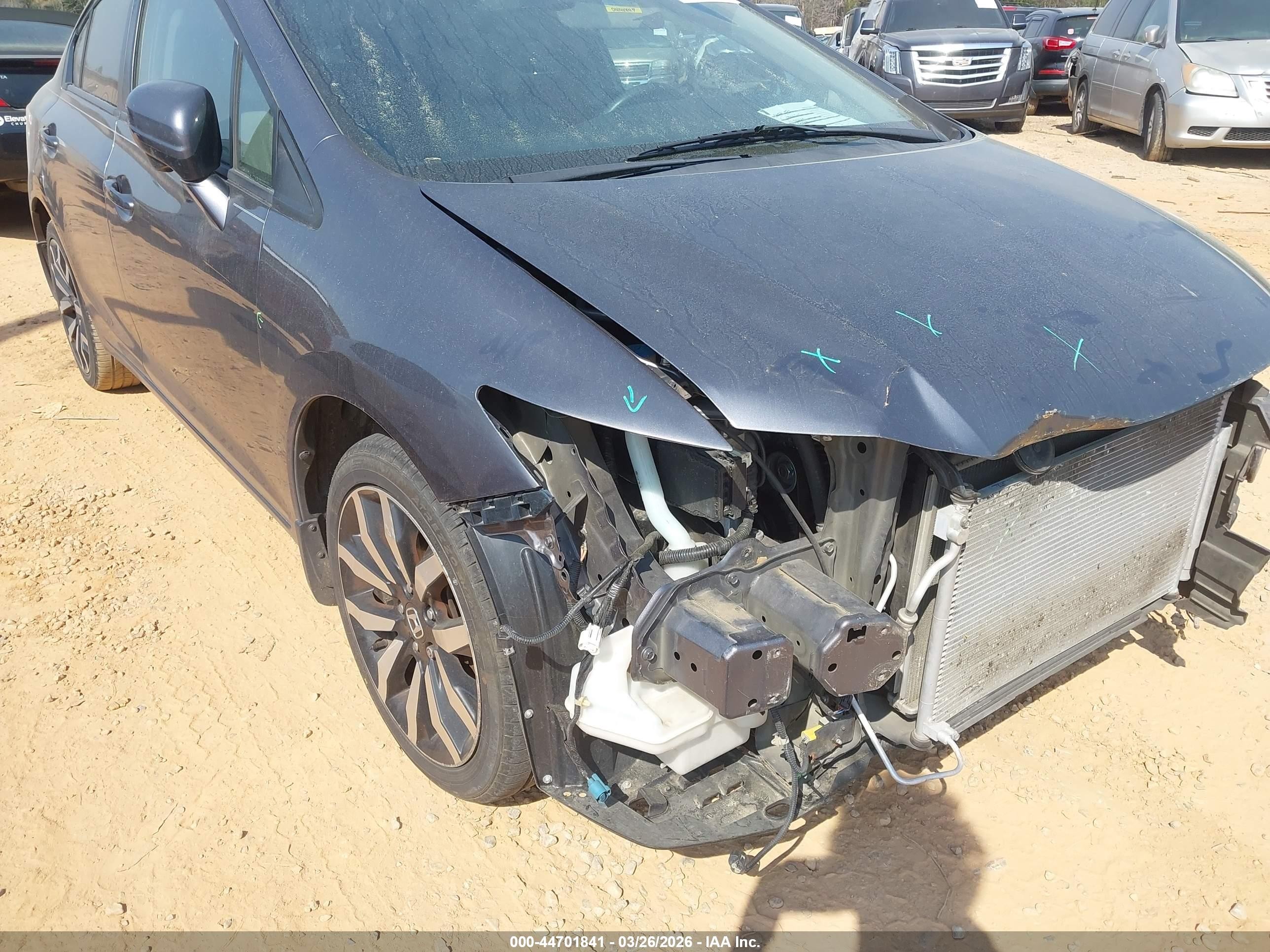 2015 Honda Civic Ex-l Gray vin: 19XFB2F90FE061919