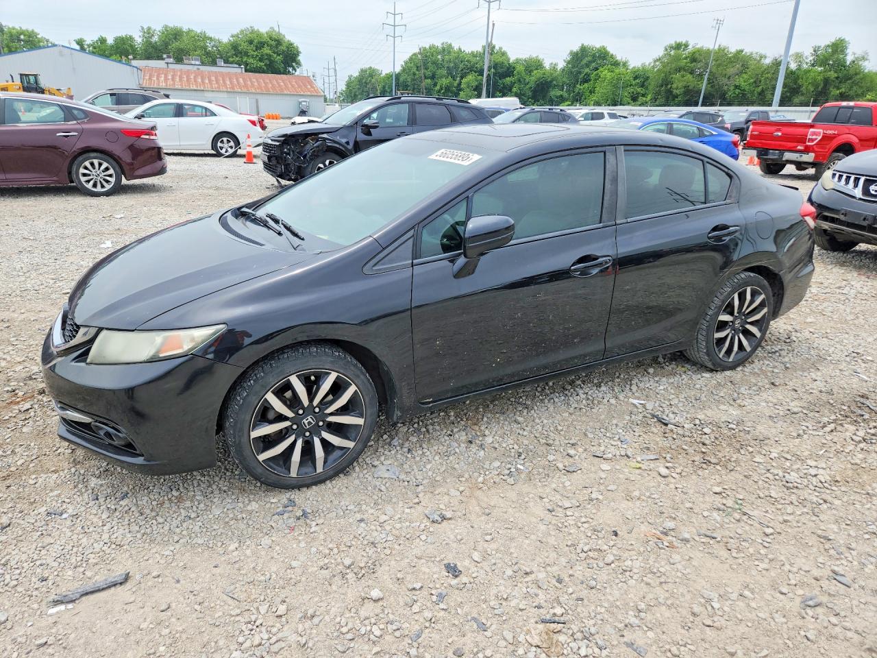 2015 Honda Civic Exl Черный vin: 19XFB2F90FE086495