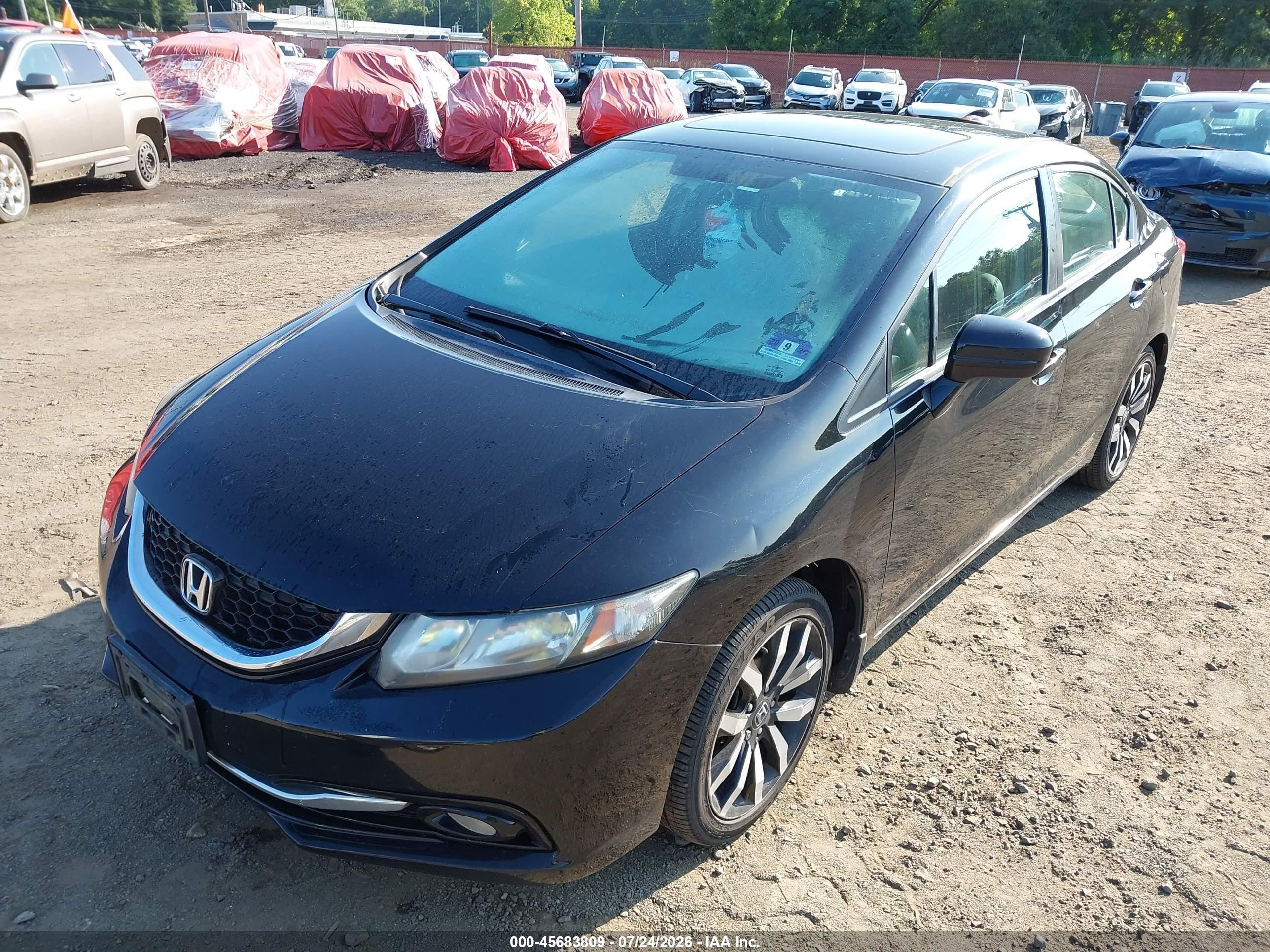2015 Honda Civic Ex-l Black vin: 19XFB2F90FE214508
