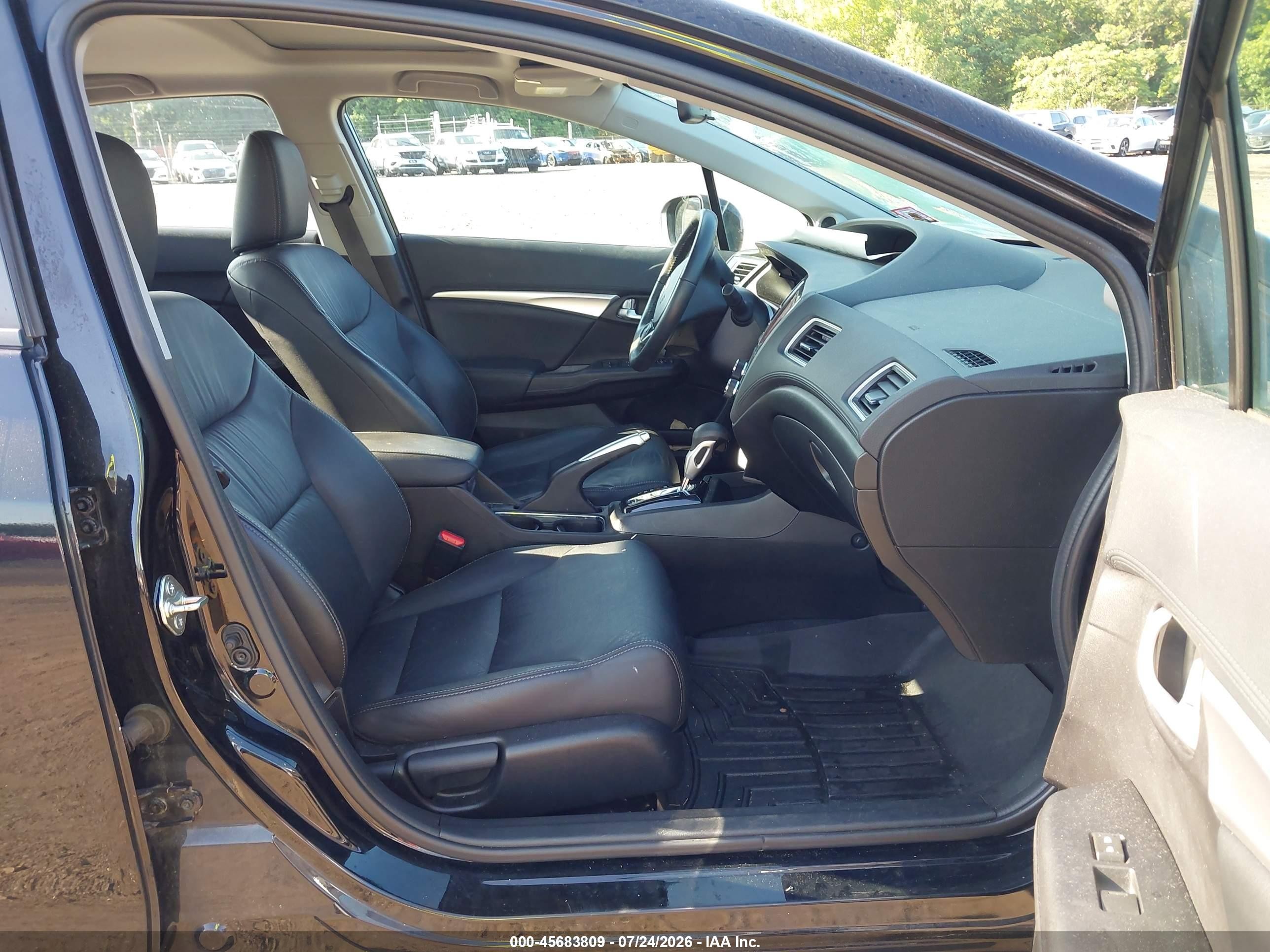 2015 Honda Civic Ex-l Black vin: 19XFB2F90FE214508