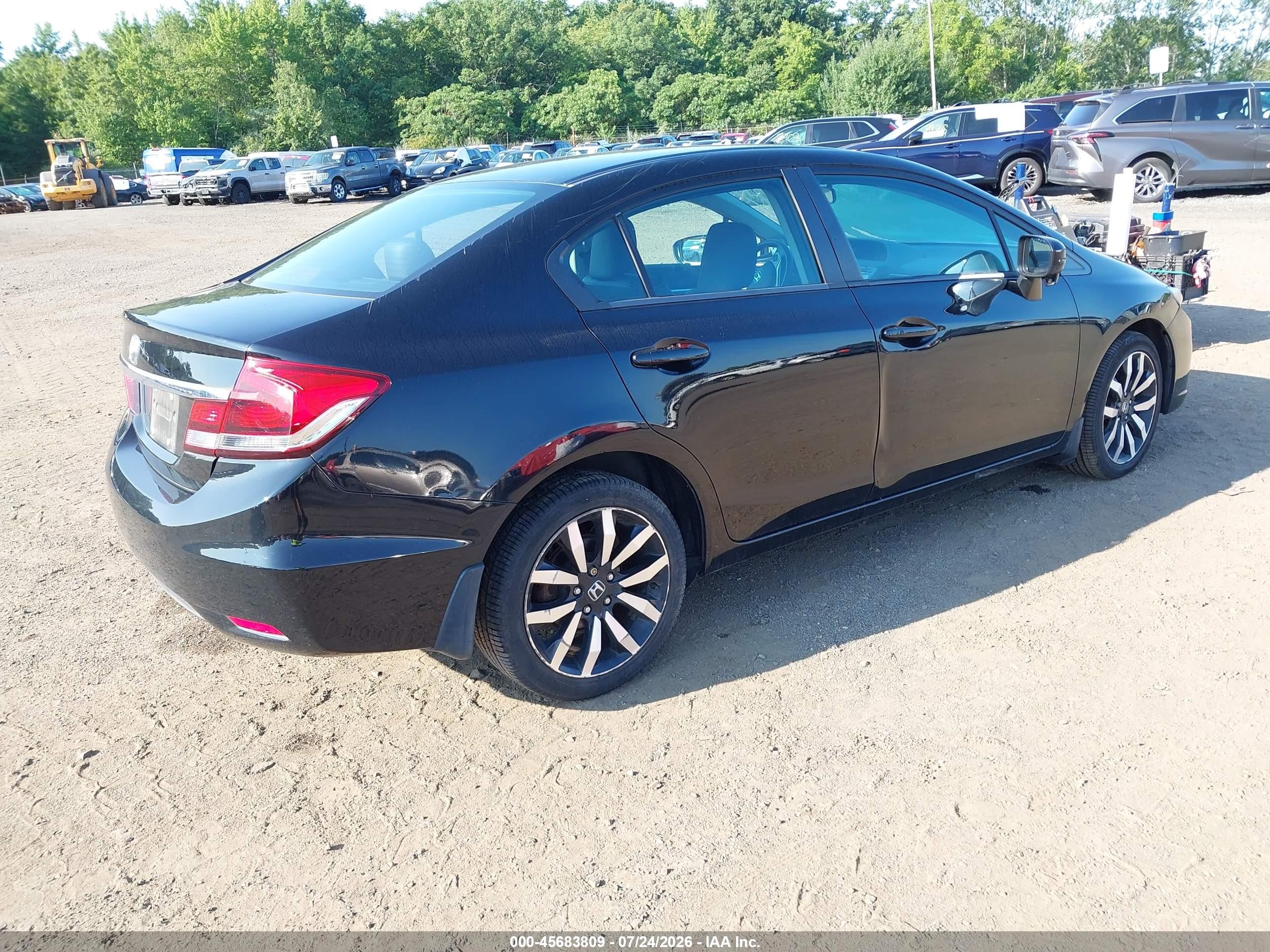 2015 Honda Civic Ex-l Black vin: 19XFB2F90FE214508