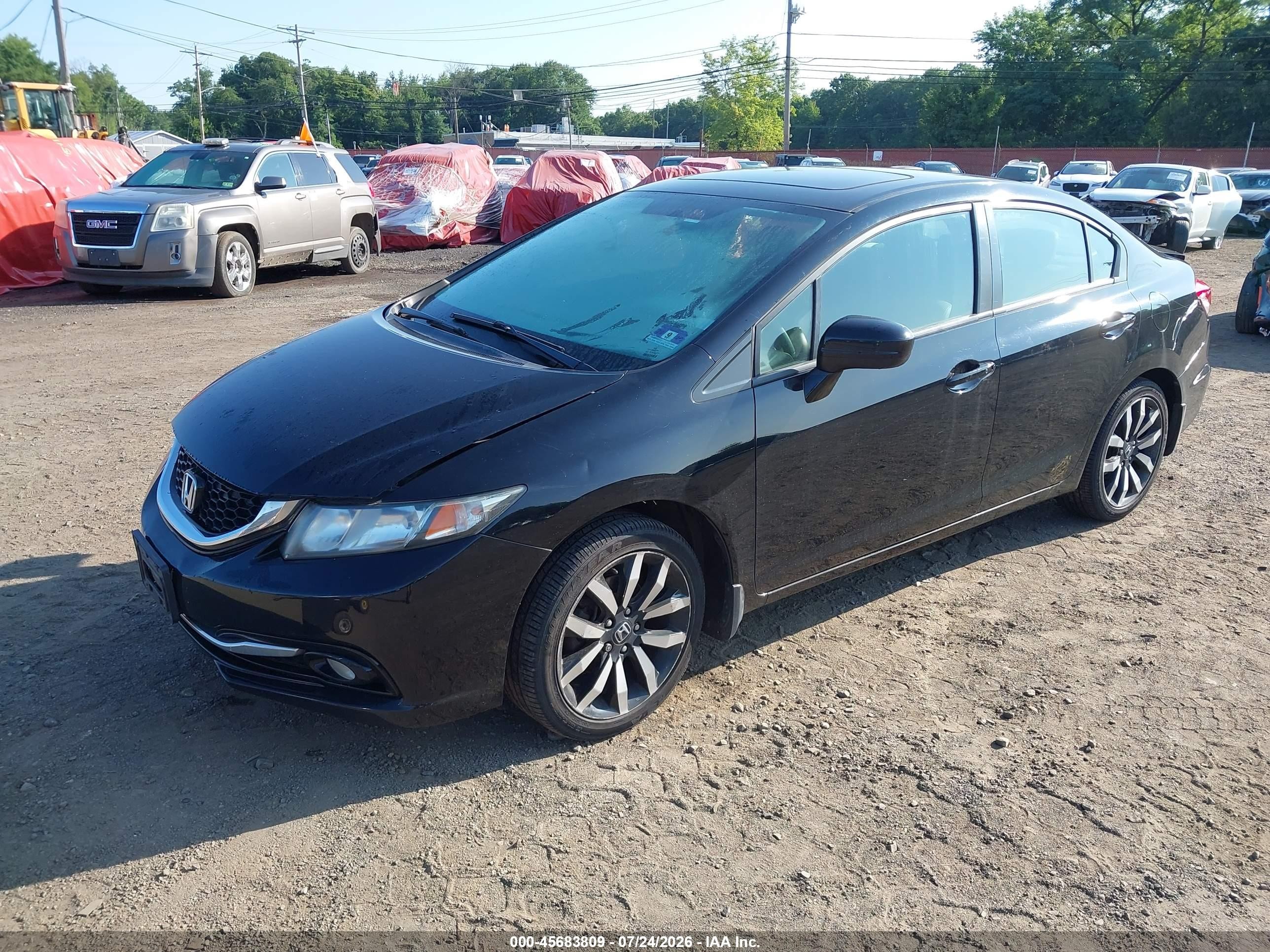 2015 Honda Civic Ex-l Black vin: 19XFB2F90FE214508