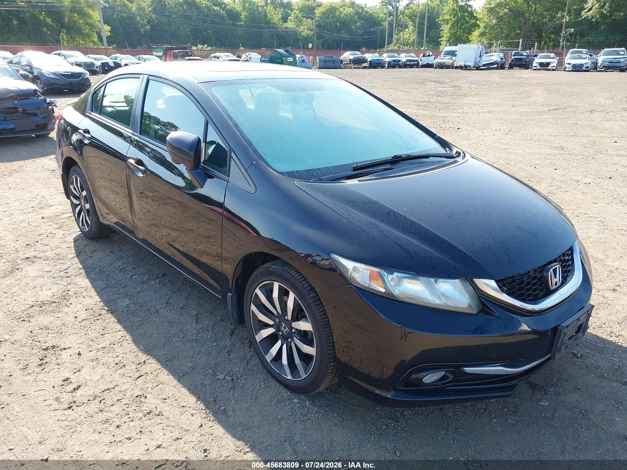 2015 Honda Civic Ex-l Black vin: 19XFB2F90FE214508