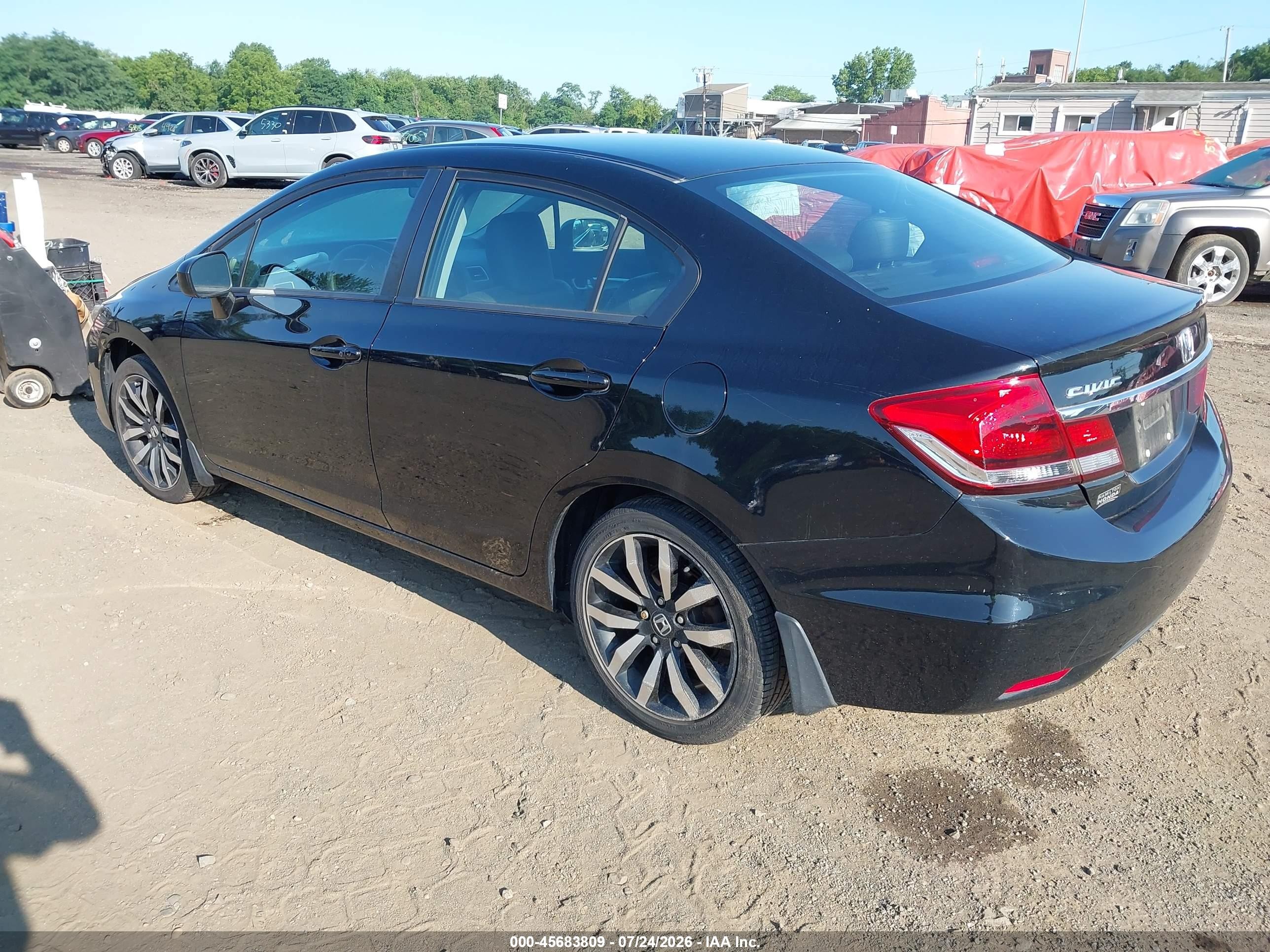2015 Honda Civic Ex-l Black vin: 19XFB2F90FE214508