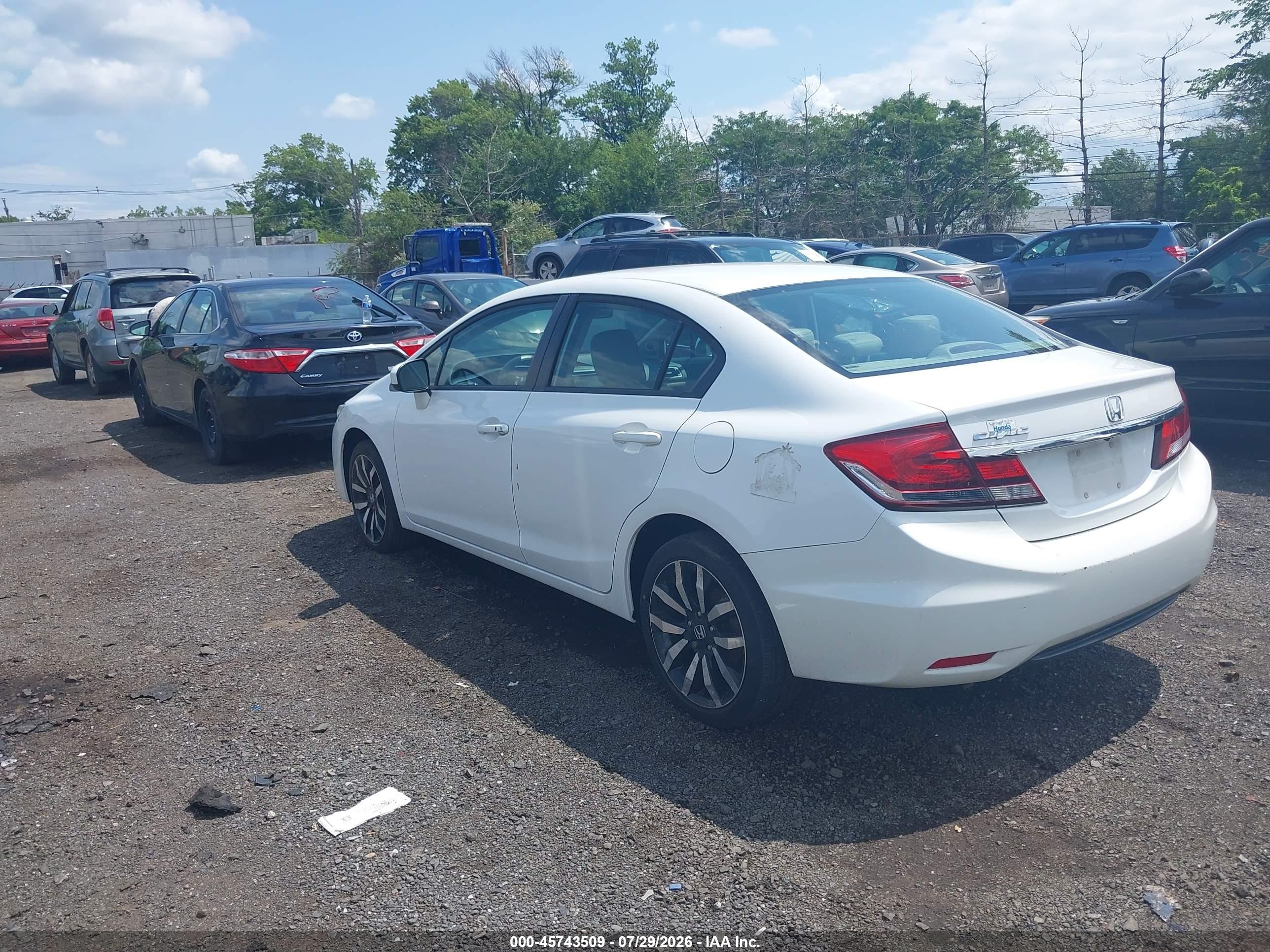 2015 Honda Civic Ex-l Белый vin: 19XFB2F90FE272344