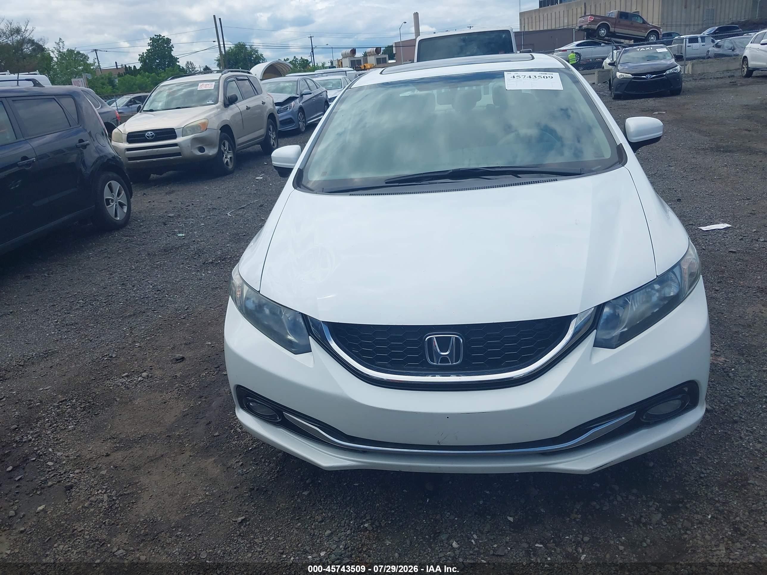 2015 Honda Civic Ex-l Белый vin: 19XFB2F90FE272344