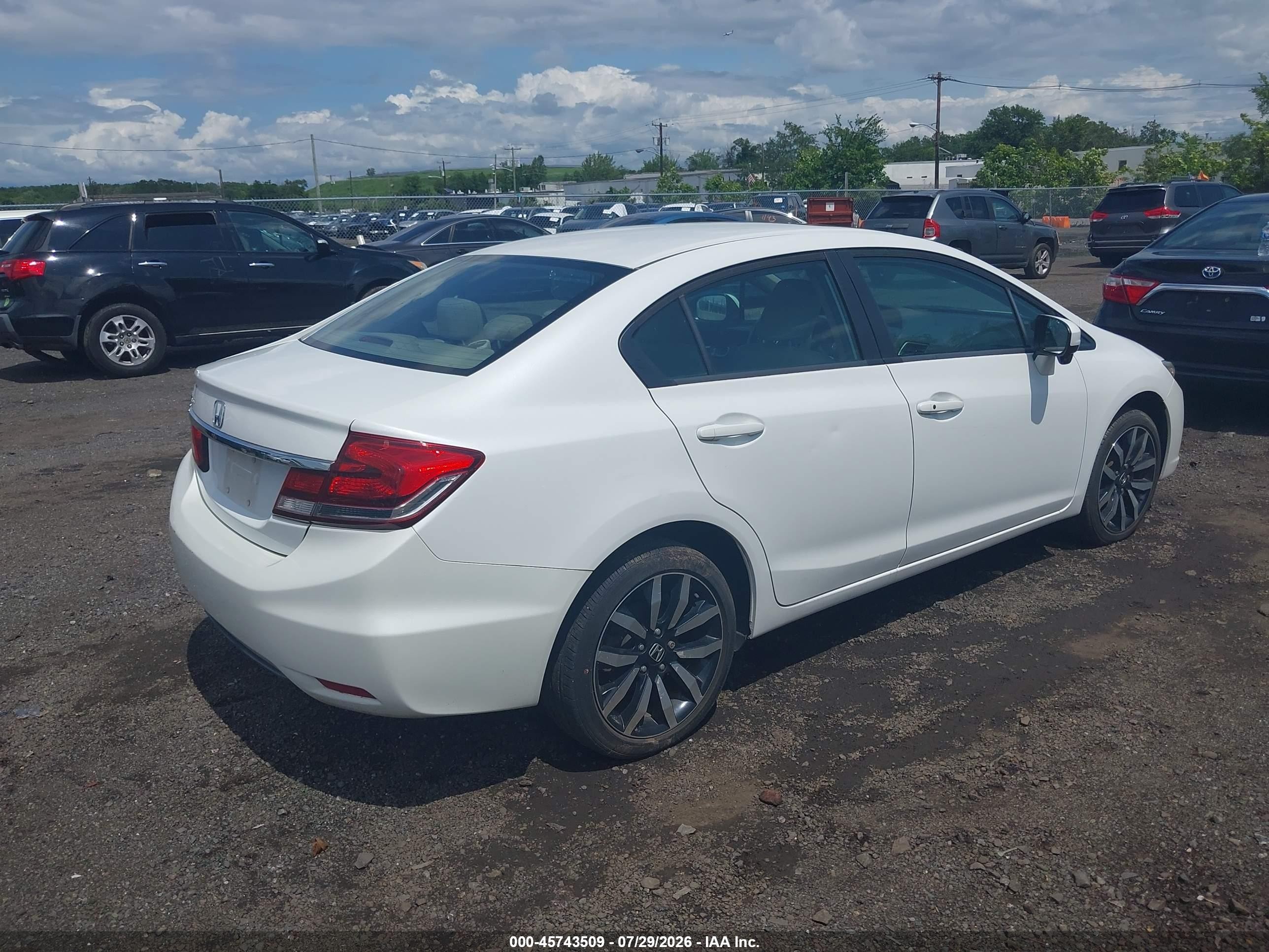 2015 Honda Civic Ex-l Белый vin: 19XFB2F90FE272344