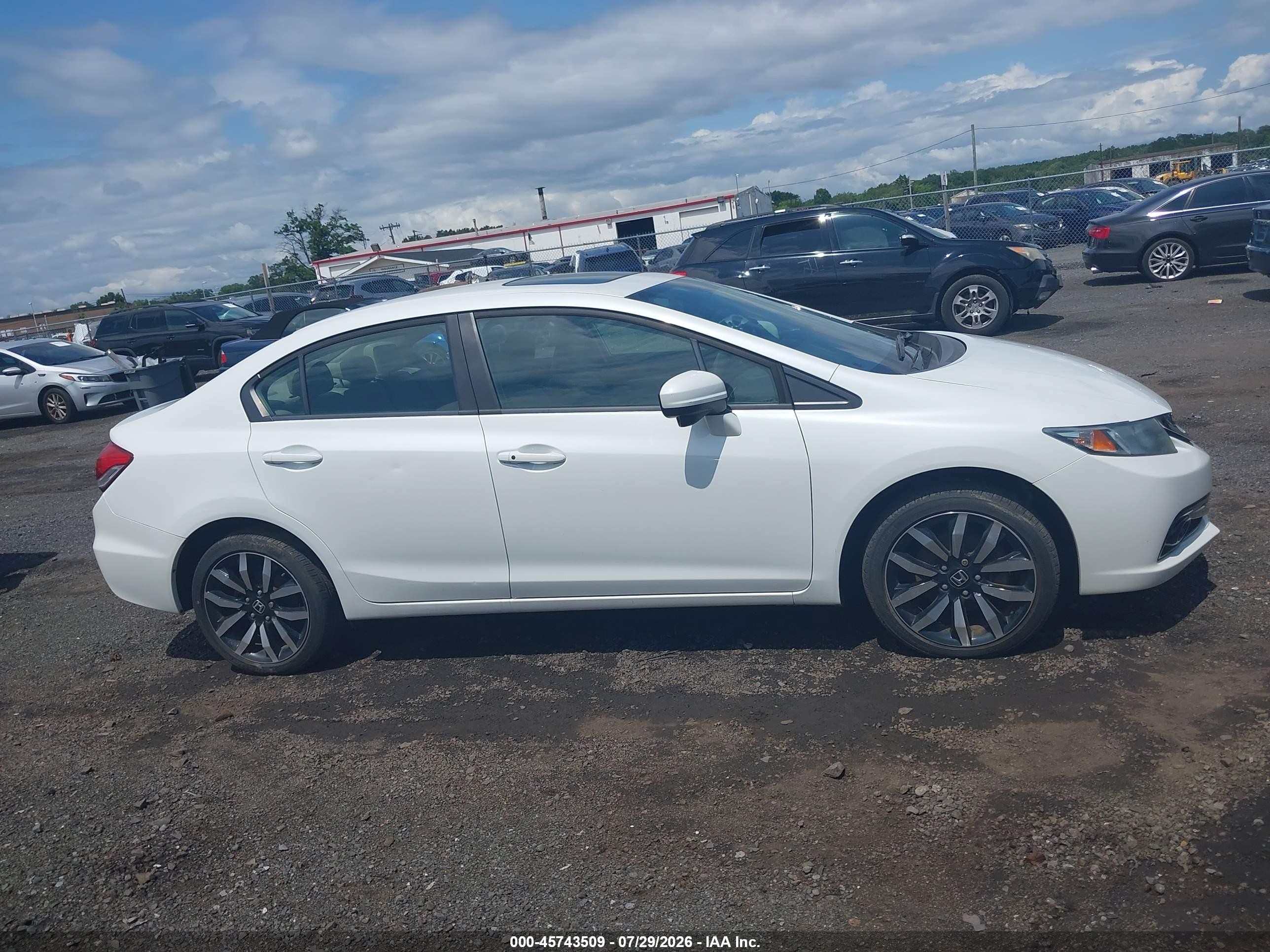 2015 Honda Civic Ex-l Белый vin: 19XFB2F90FE272344