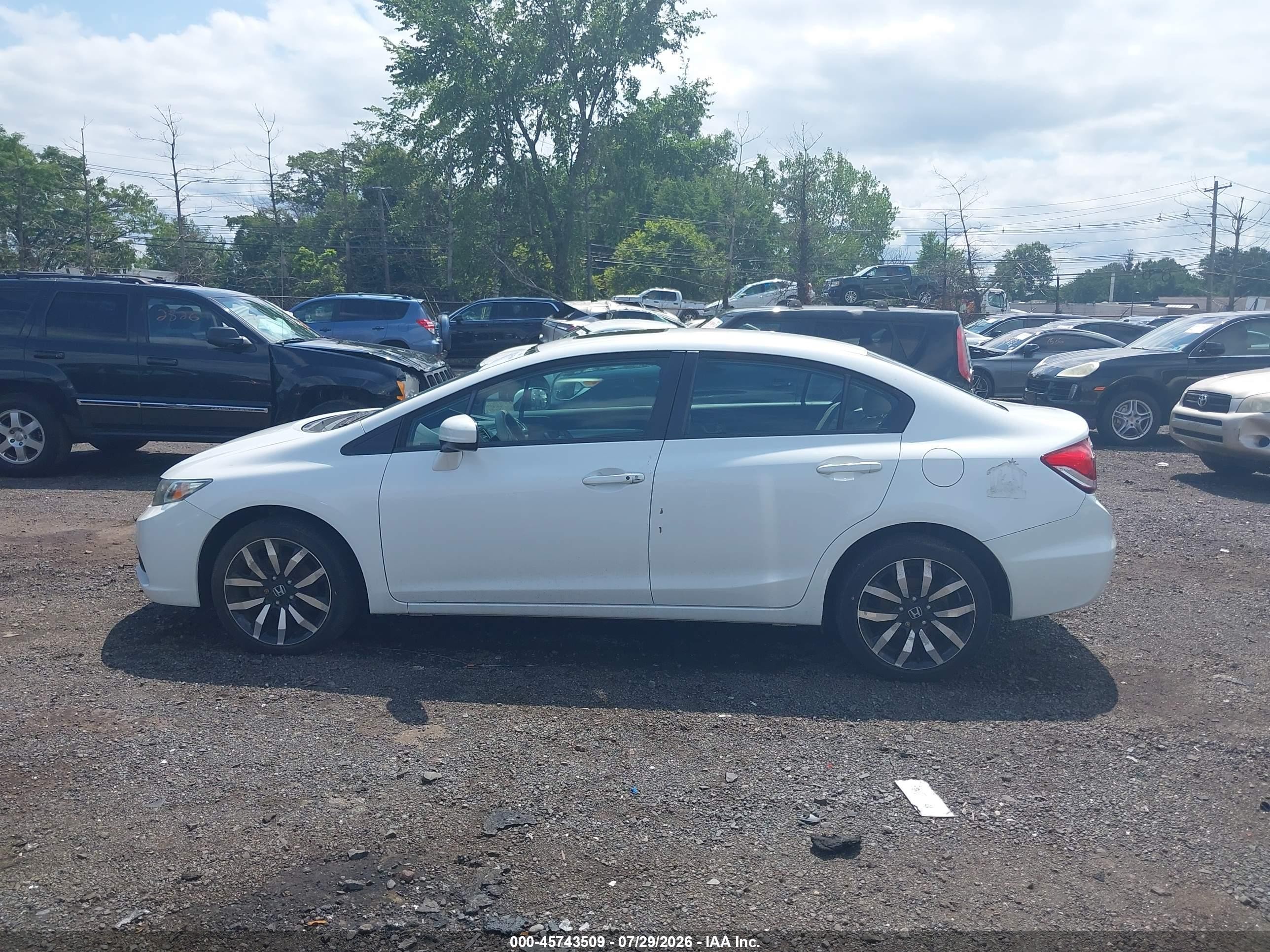2015 Honda Civic Ex-l Белый vin: 19XFB2F90FE272344