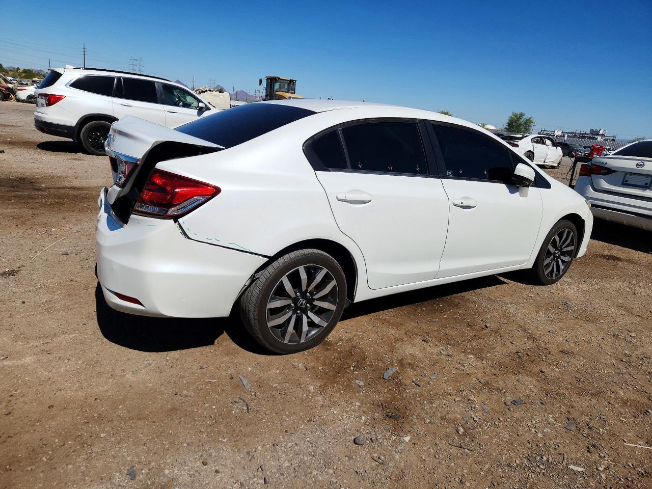 2015 Honda Civic Exl White vin: 19XFB2F90FE283229