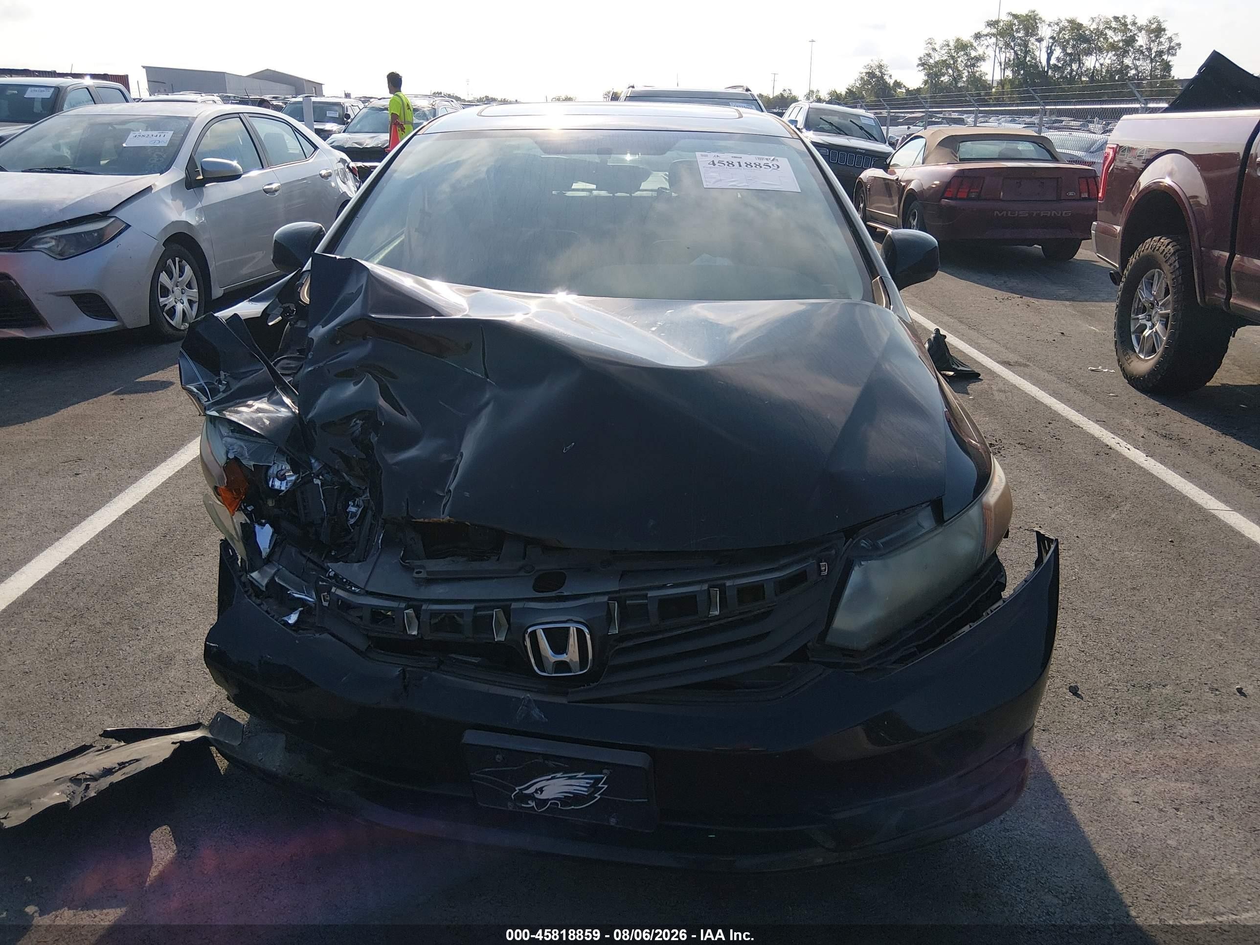 2012 Honda Civic Ex-l Black vin: 19XFB2F91CE016757