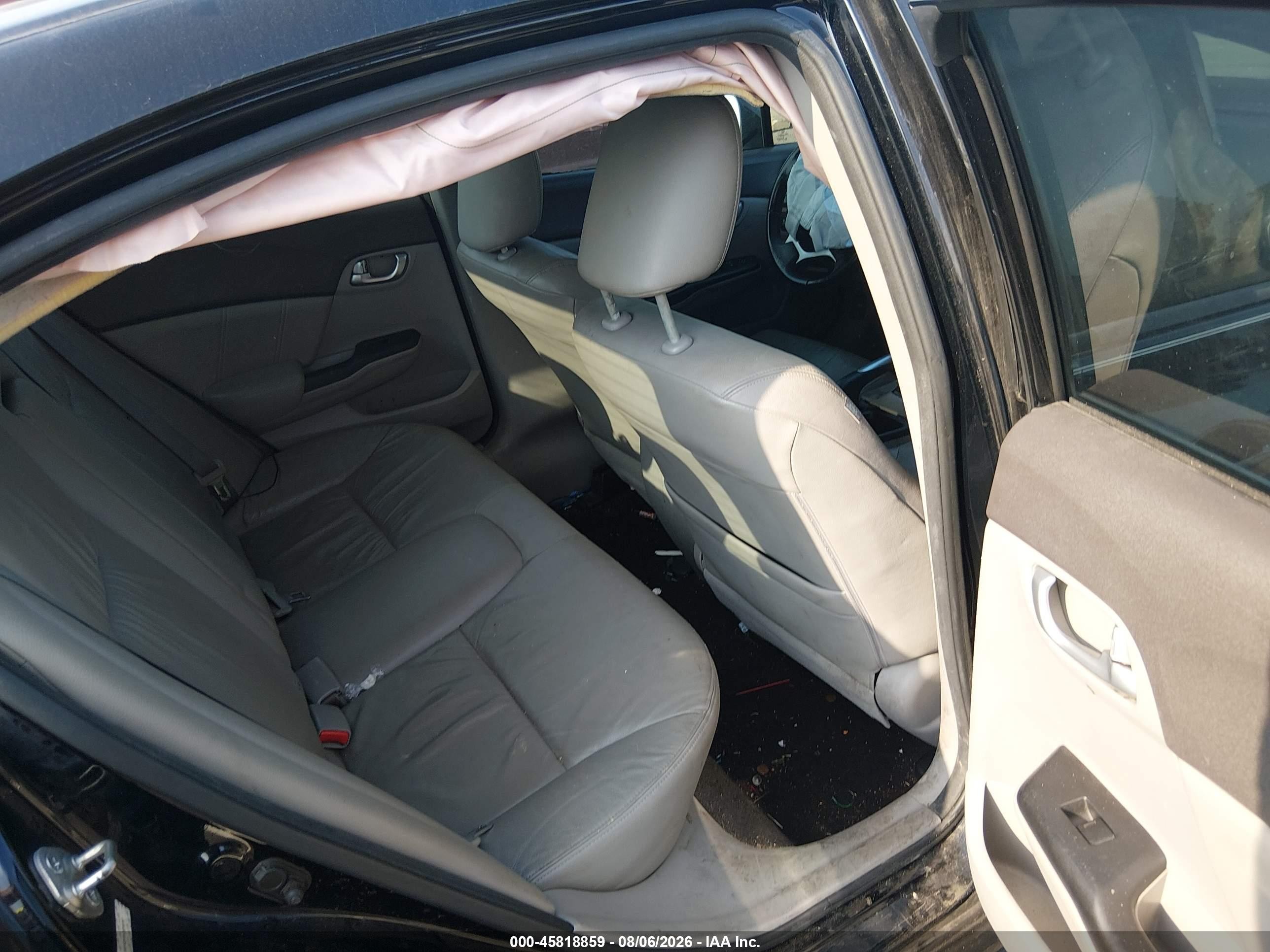 2012 Honda Civic Ex-l Black vin: 19XFB2F91CE016757