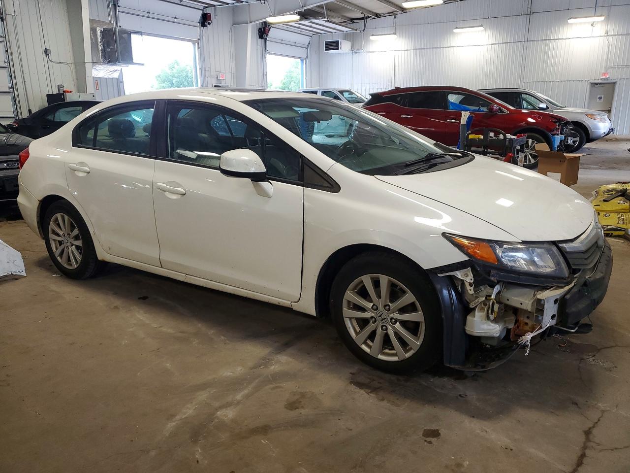 2012 Honda Civic Exl Белый vin: 19XFB2F91CE053307