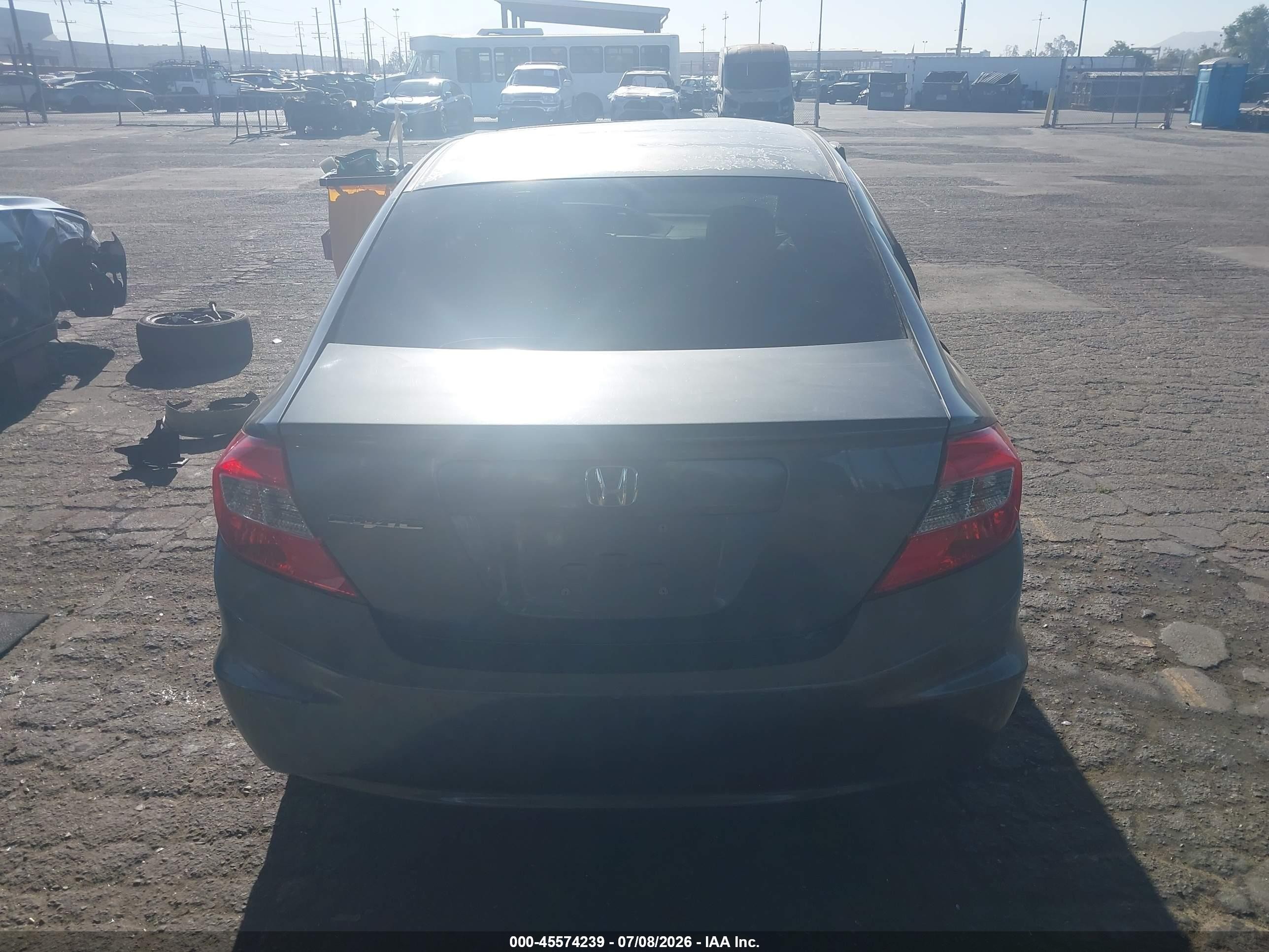 2012 Honda Civic Ex-l Gray vin: 19XFB2F91CE055915