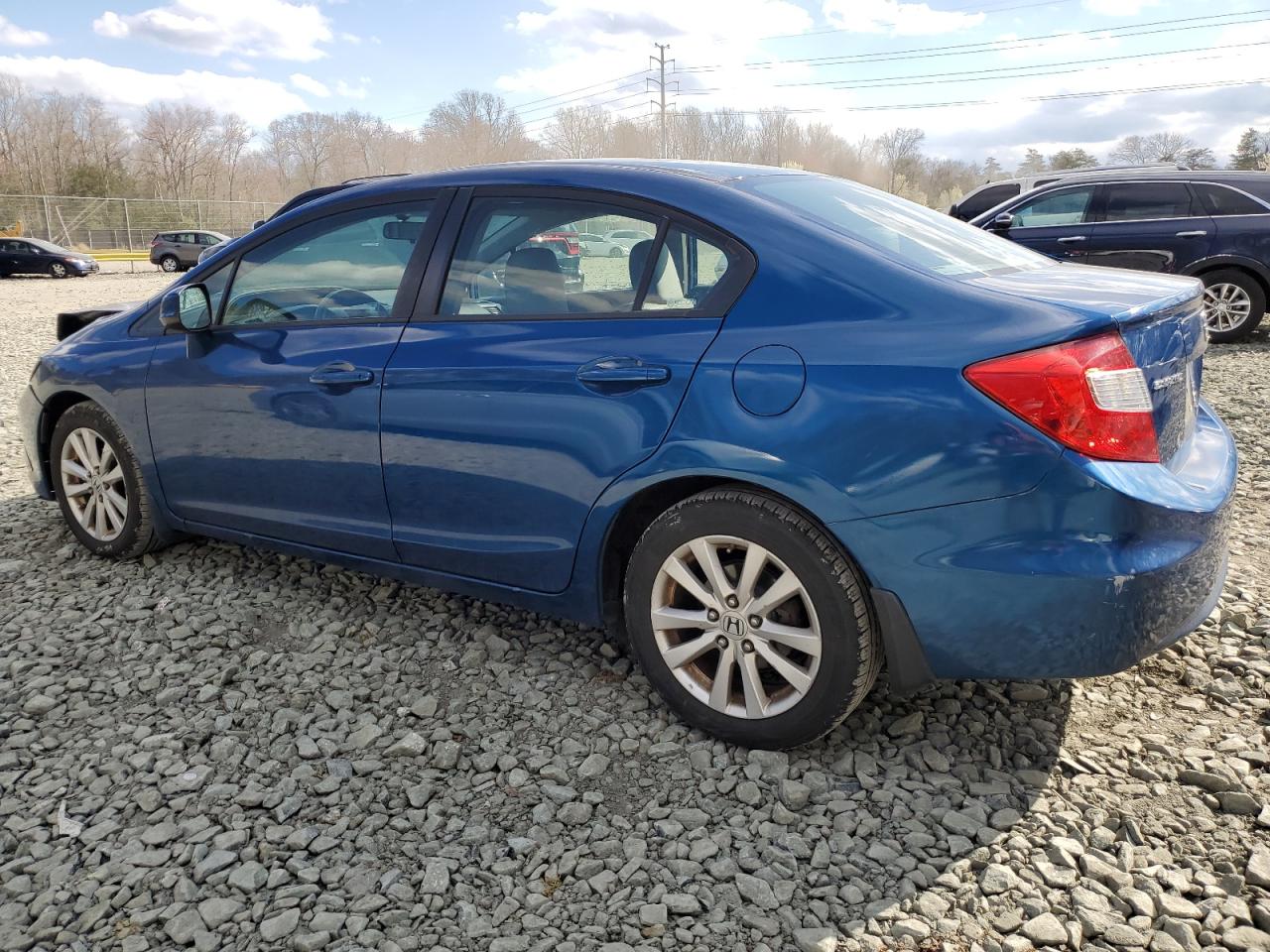 2012 Honda Civic Exl Blue vin: 19XFB2F91CE315178