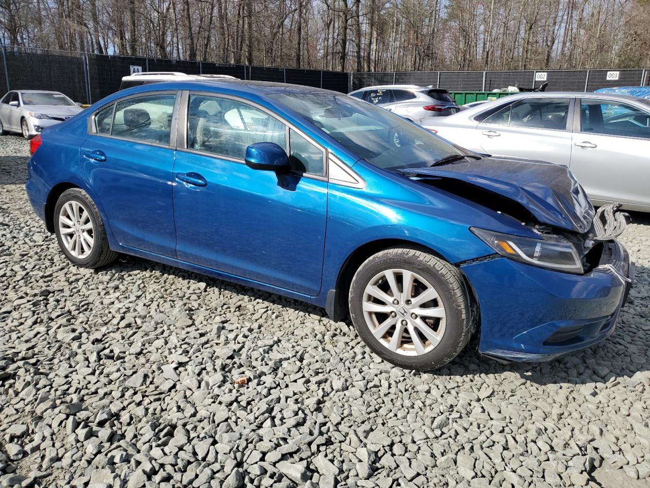 2012 Honda Civic Exl Blue vin: 19XFB2F91CE315178