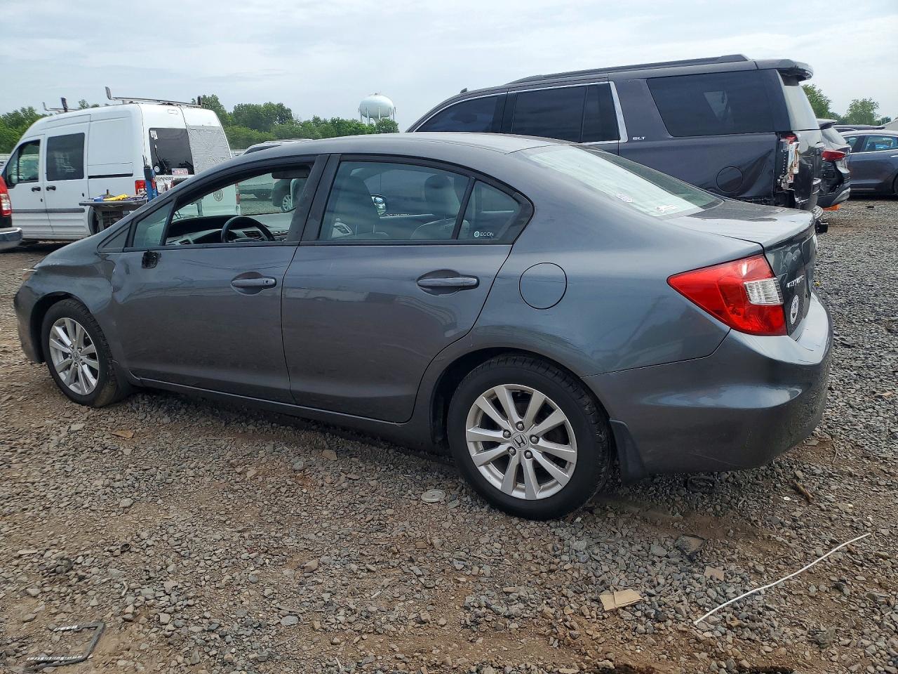 2012 Honda Civic Exl Gray vin: 19XFB2F91CE315696