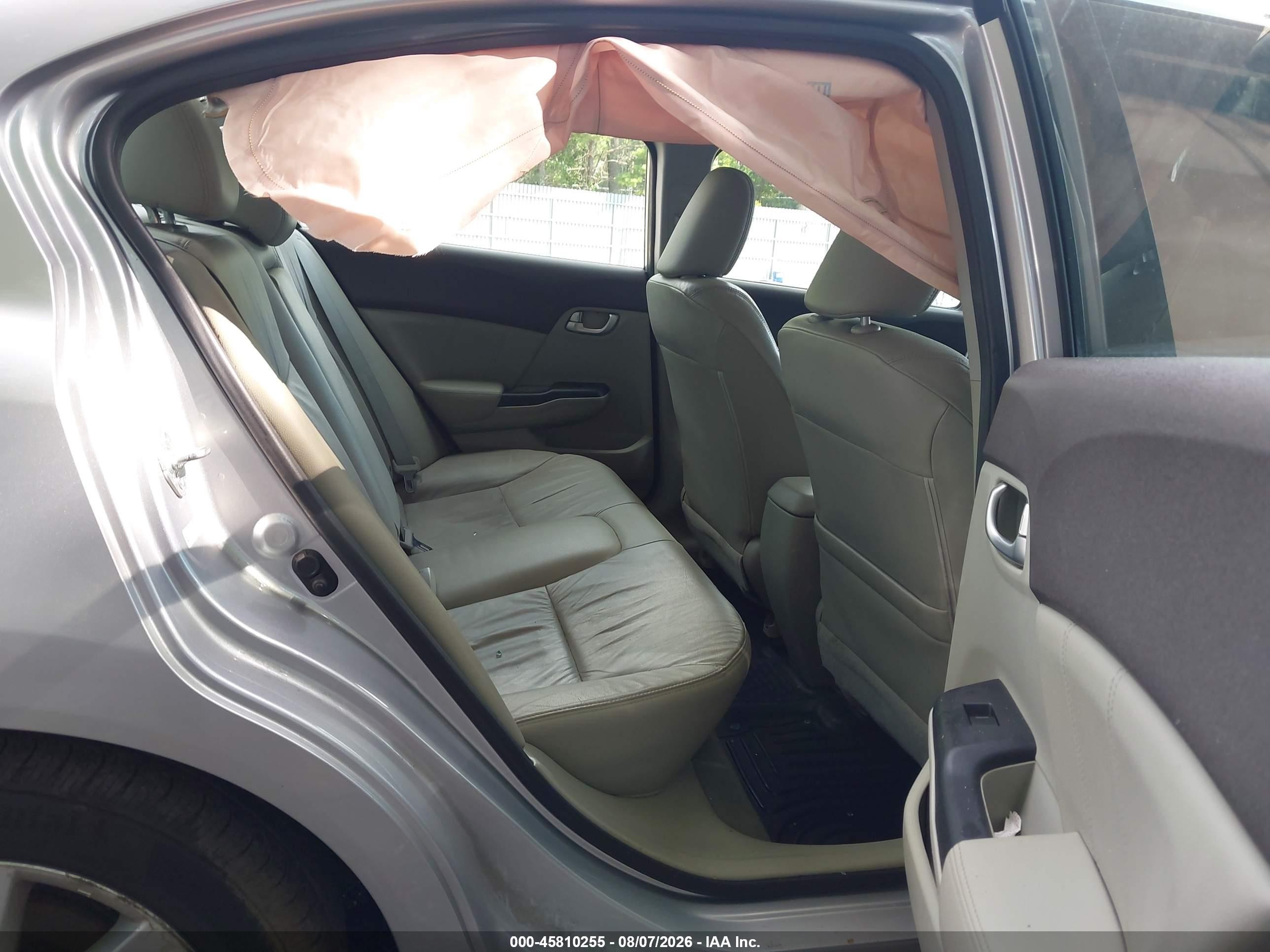 2012 Honda Civic Ex-l Silver vin: 19XFB2F91CE322843