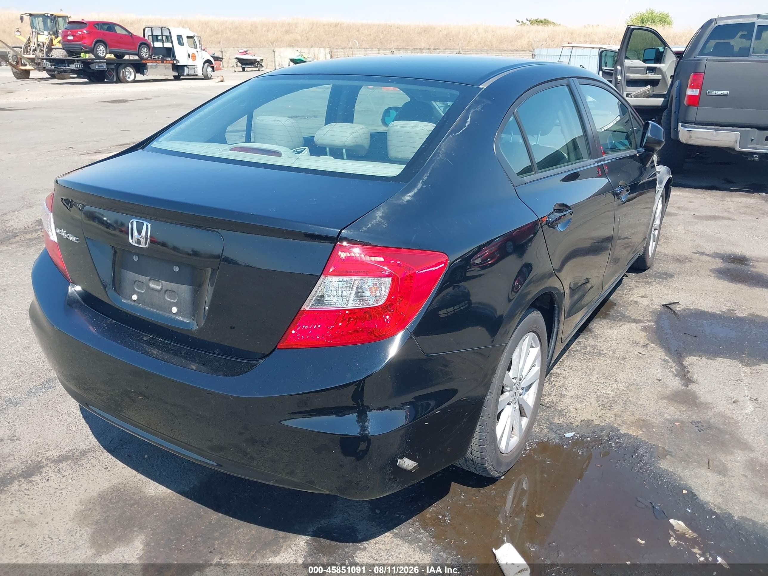 2012 Honda Civic Ex-l Black vin: 19XFB2F91CE325354